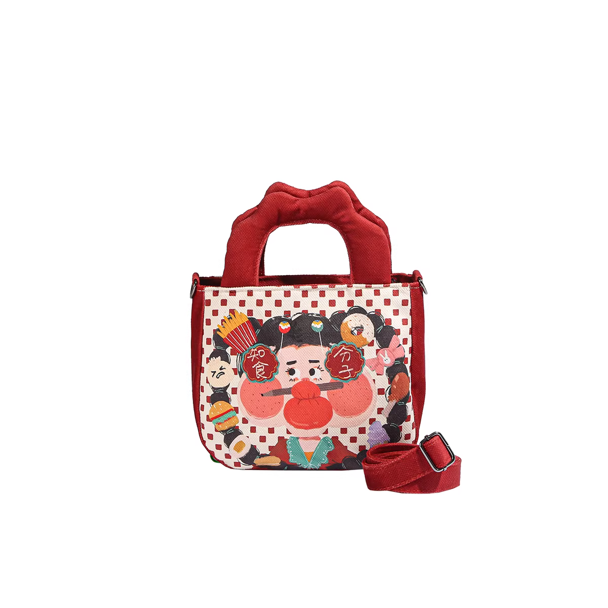 Túi xách hình xô dễ thương, thiết kế độc đáo dành cho nữ, mẫu mới xuân/hè 2025, phong cách graffiti cá tính, đeo vai/chéo.