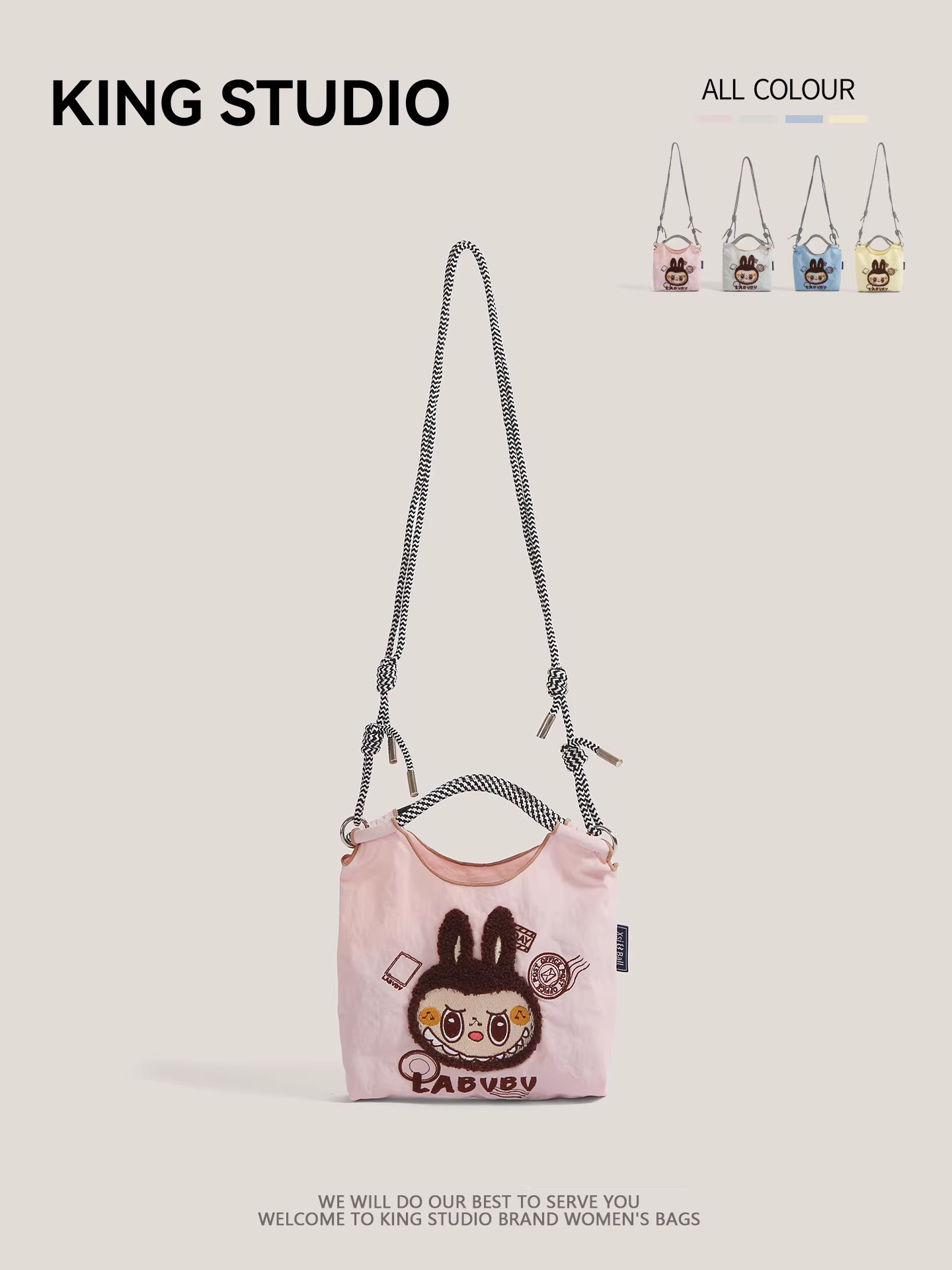 Túi mua sắm thân thiện với môi trường có dây chuyền kiểu Nhật, túi đựng điện thoại mini thêu, túi đeo vai, túi đeo chéo, túi xách tay