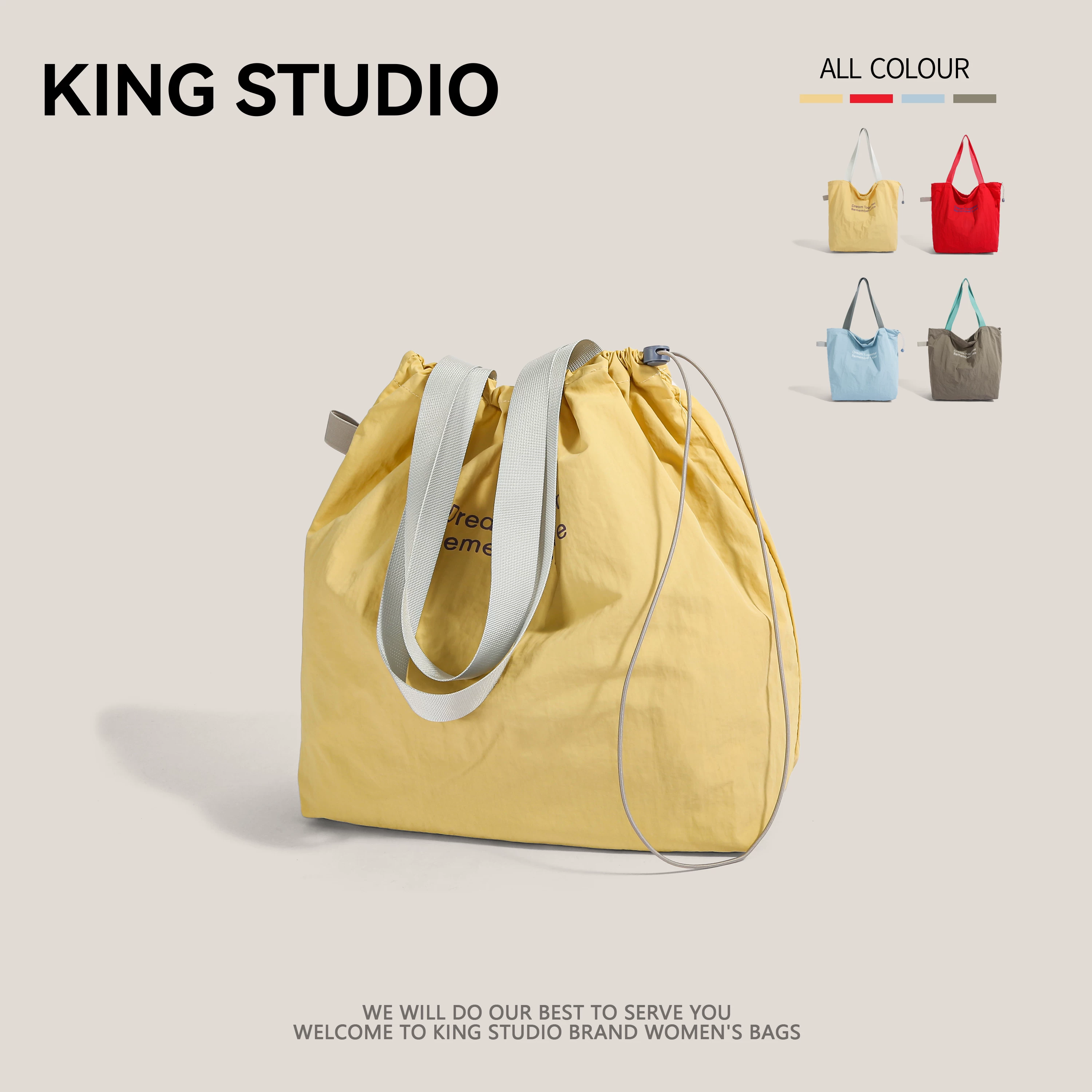 Túi đeo vai nữ chất liệu nylon cỡ lớn phong cách học sinh, mẫu mới 2025, thời trang hè, đa năng, túi tote thường ngày