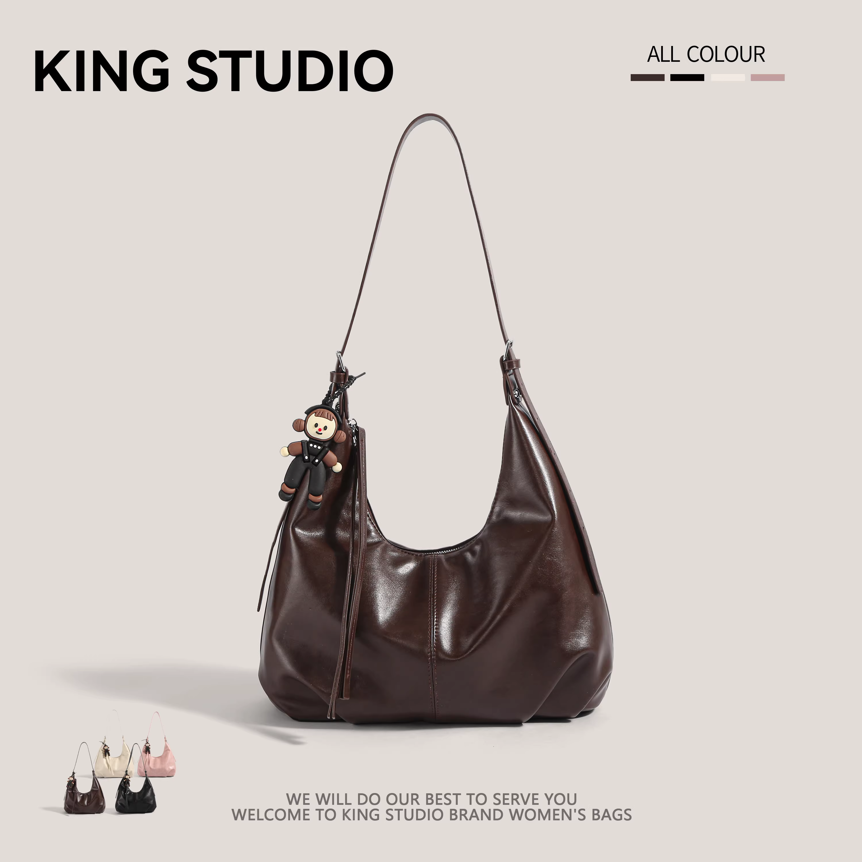 Túi đeo chéo nữ phong cách Wasteland retro, mẫu mới 2025, thời trang Hàn Quốc, túi tote cỡ lớn, dung tích lớn, dùng đi làm