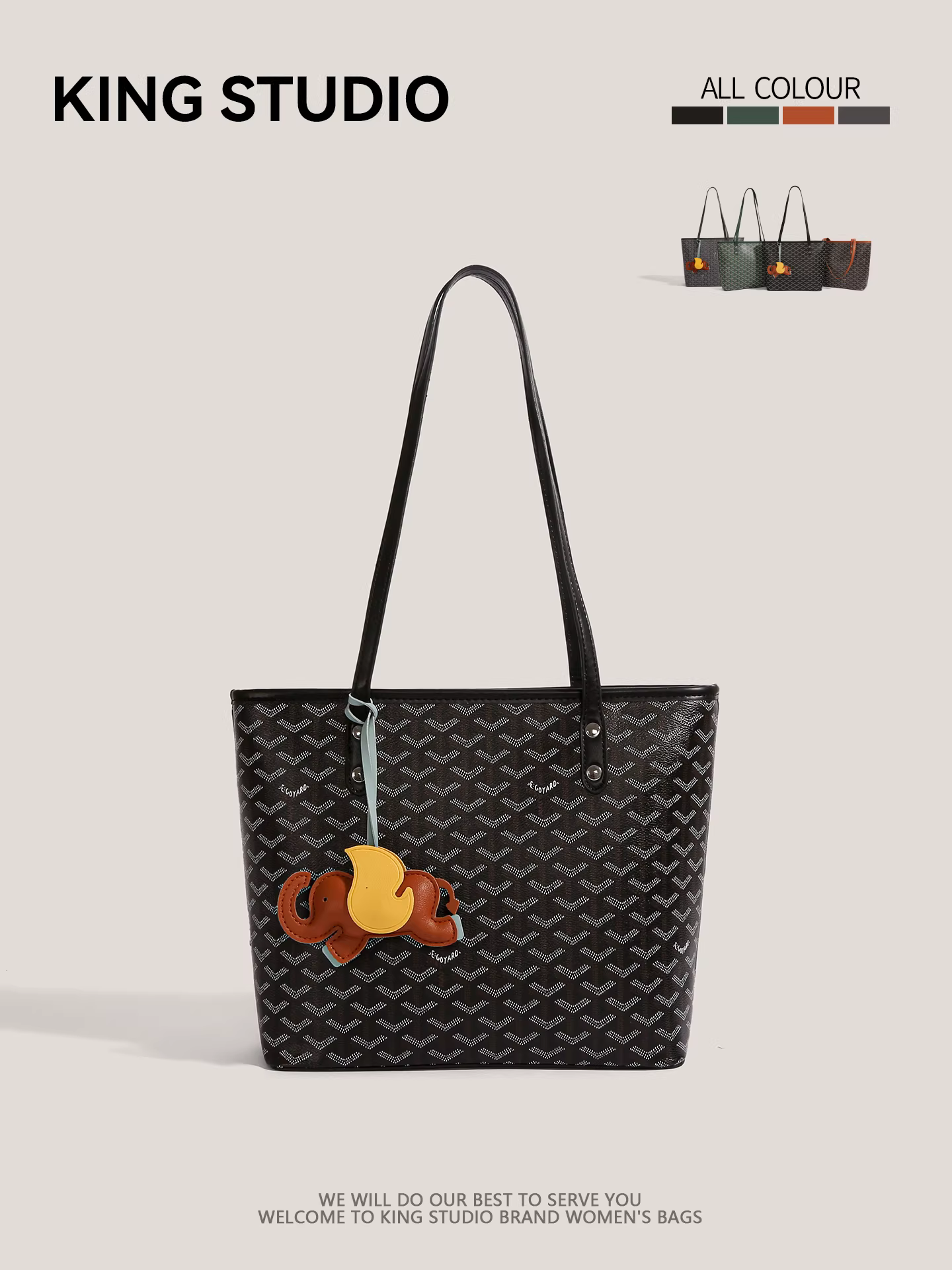 Túi đeo vai Dongdaemun Dog Tooth Bag dành cho nữ của Hàn Quốc, mẫu mới 2025, thời trang, đi làm, dung tích lớn