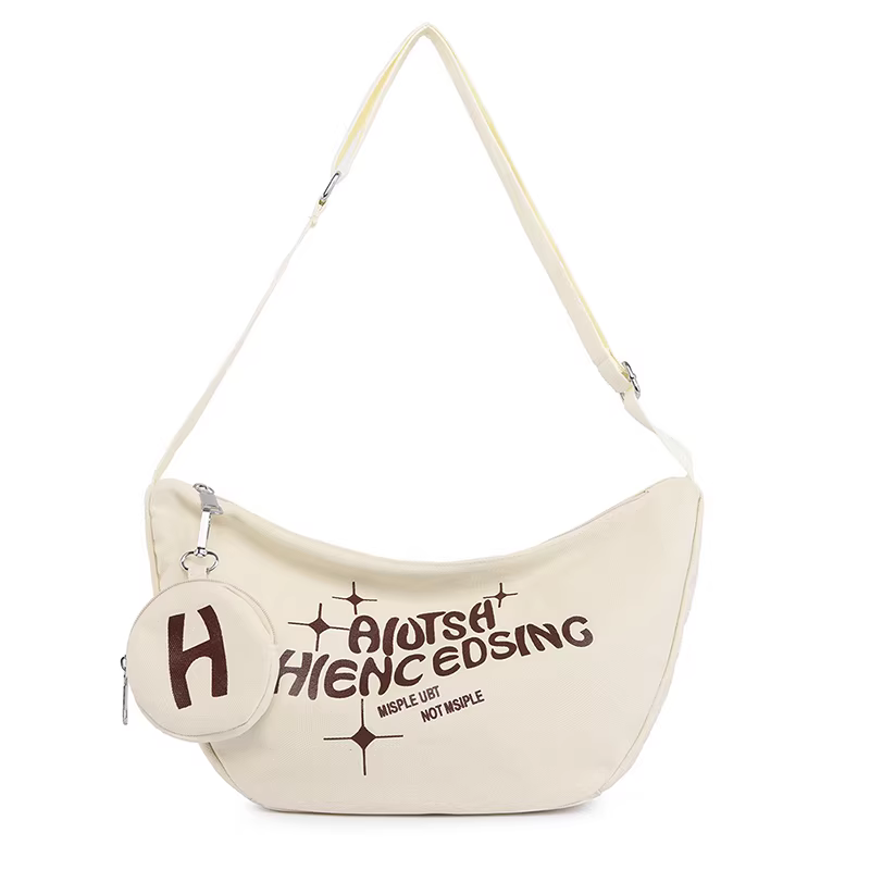 Túi vải bố DrinKing dành cho nữ 2025, túi tote cỡ lớn, túi đeo vai/chéo cho học sinh, sinh viên