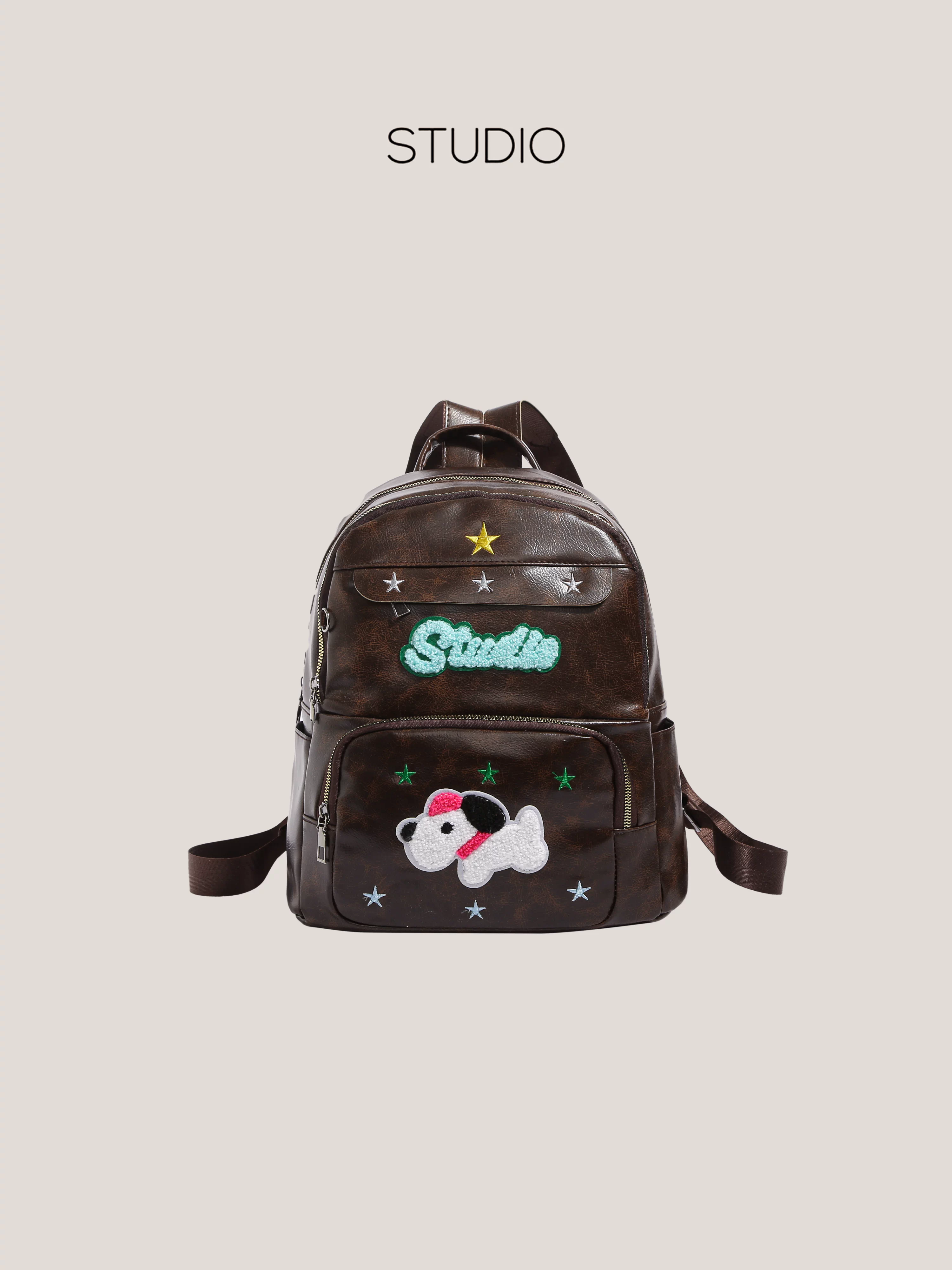 Ba lô hình chú chó dễ thương retro 2025, mẫu mới hợp xu hướng Y2K, phong cách ngọt ngào dành cho nữ sinh, ba lô mèo KT, ba lô học sinh, ba lô sinh viên đại học