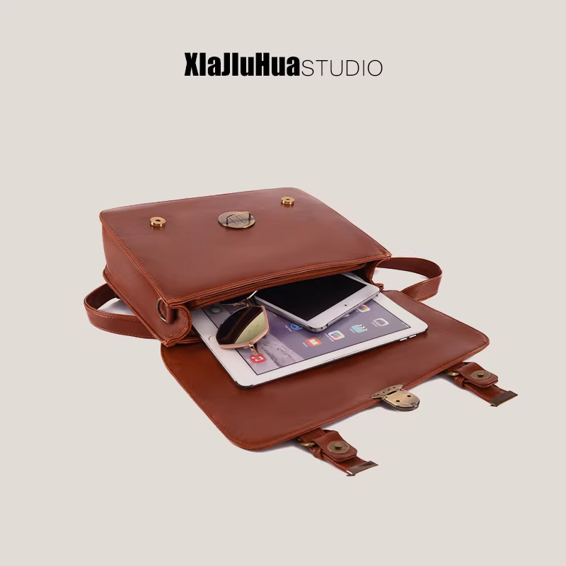 Túi xách cỡ lớn DrinKing2025, túi đeo chéo phong cách retro dành cho sinh viên, túi đeo chéo đa năng