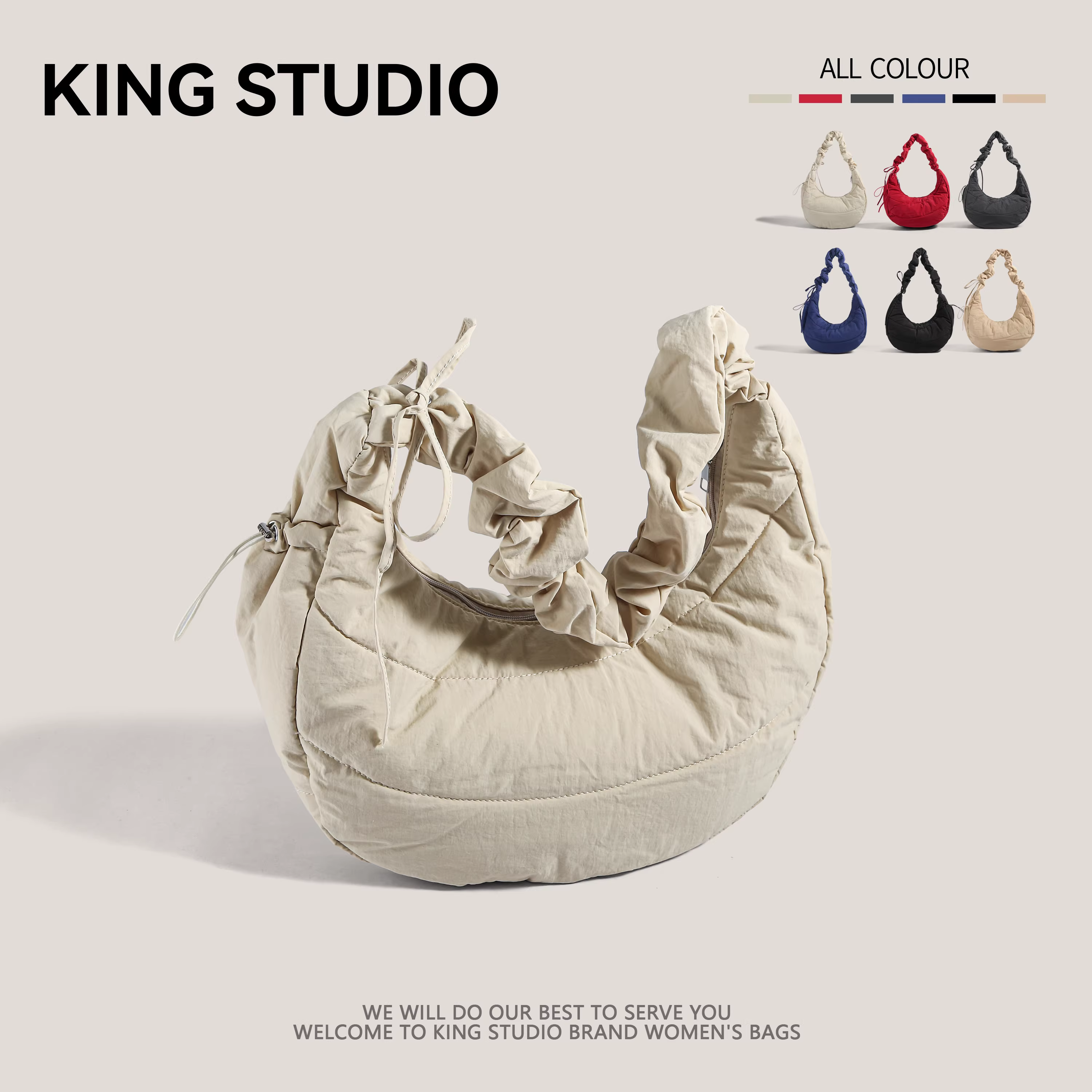 Túi bánh bao nylon Hàn Quốc dành cho nữ, mẫu mới 2025, thời trang, đeo nách, đa năng, dung tích lớn, đeo vai, đeo chéo