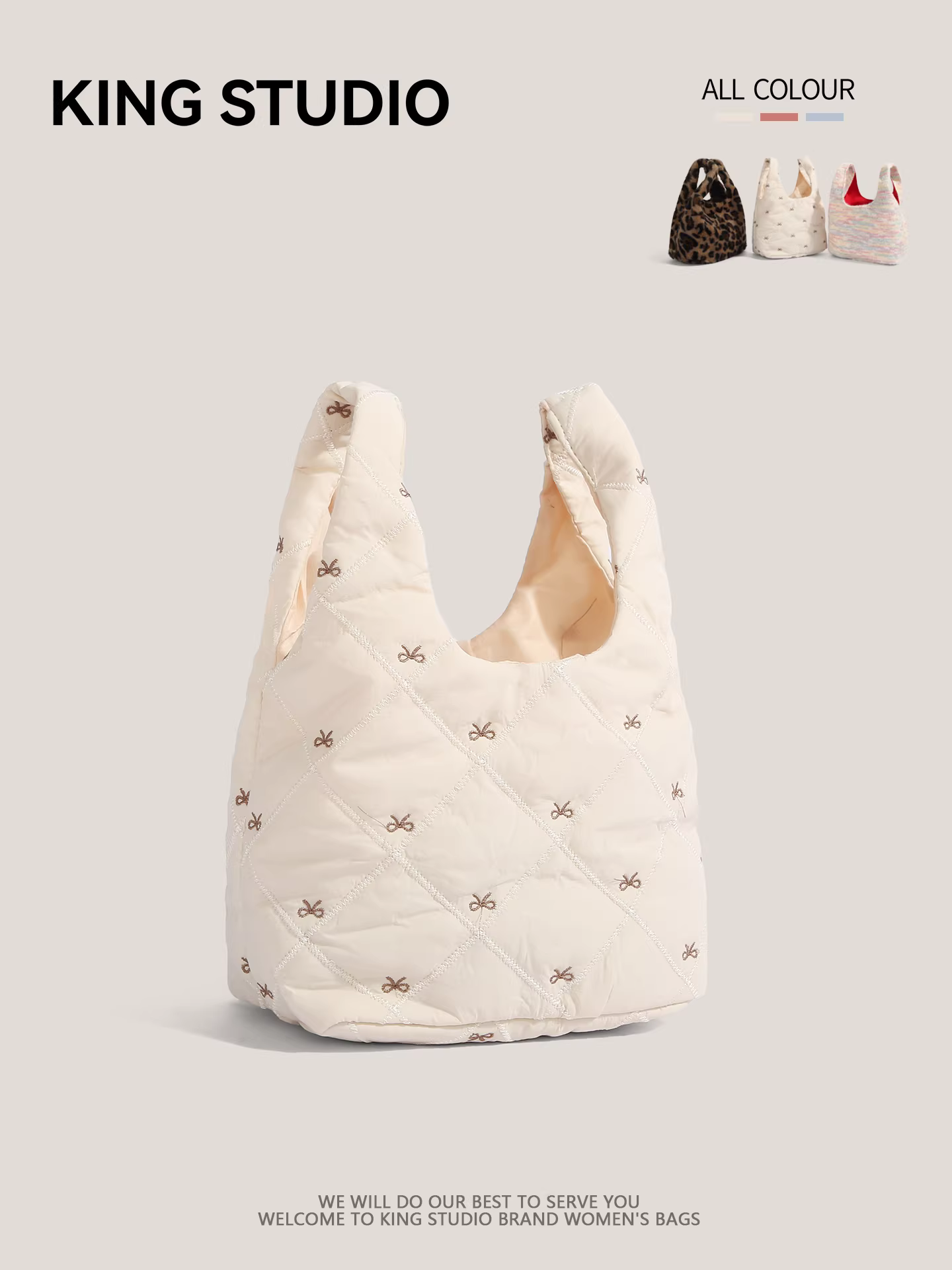 Túi xách nơ nữ kiểu mới 2025 cao cấp thêu tay, túi đựng đồ đi làm, túi mỹ phẩm, túi vệ sinh cá nhân tiện lợi