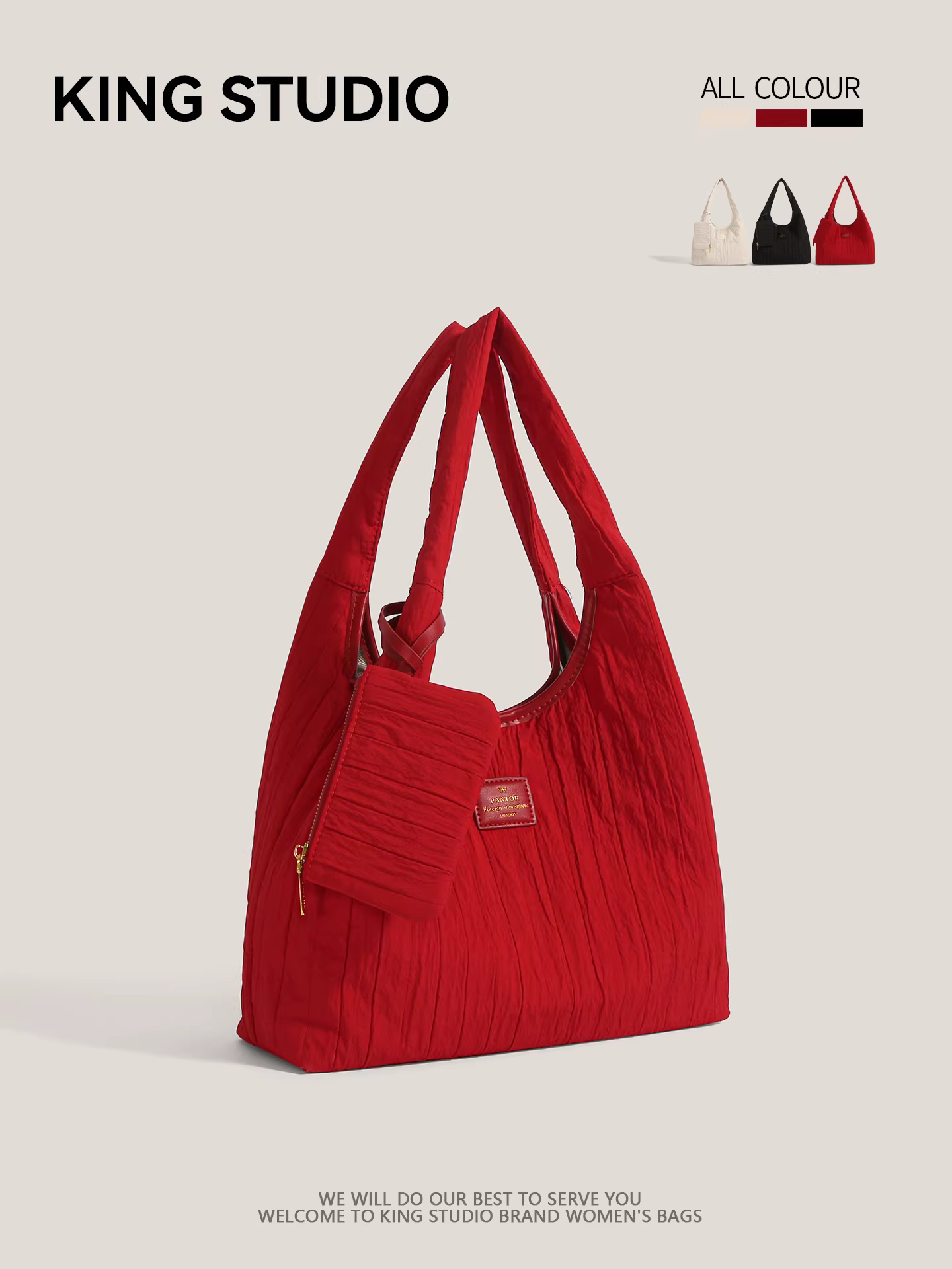 Túi vải bố nylon phong cách học sinh dành cho nữ, mẫu mới 2025, kiểu dáng độc đáo, xếp ly, đeo nách, dung tích lớn, túi đeo vai