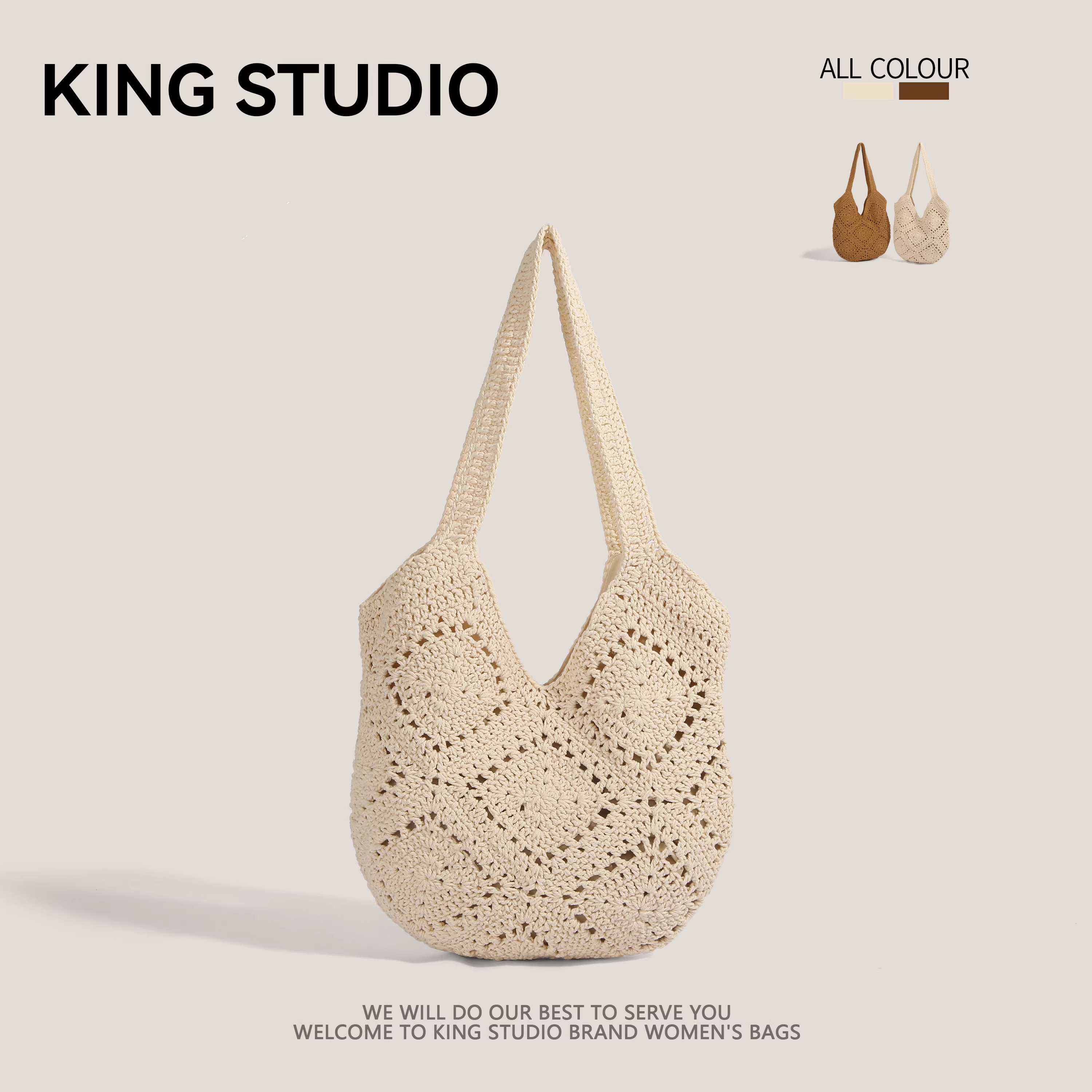 Túi xách thủ công nghệ thuật dệt tay dành cho nữ 2025, thời trang mới mẻ phong cách rừng, túi cói kiểu du lịch, túi tote dung tích lớn