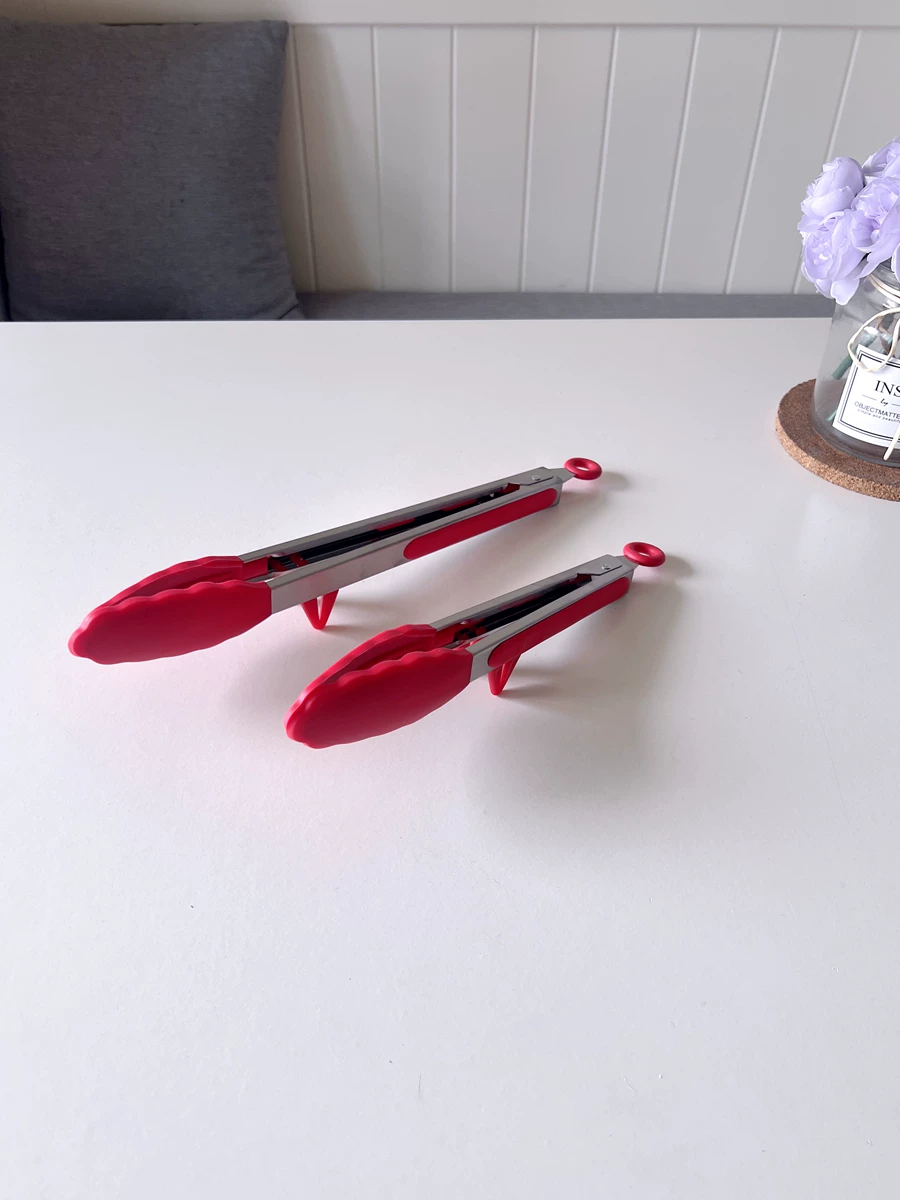 Xuất khẩu sang Hoa Kỳ 9inch Kẹp silicon Kẹp thực phẩm Kẹp BBQ Kẹp thịt nướng Dụng cụ nhà bếp Chịu nhiệt độ cao