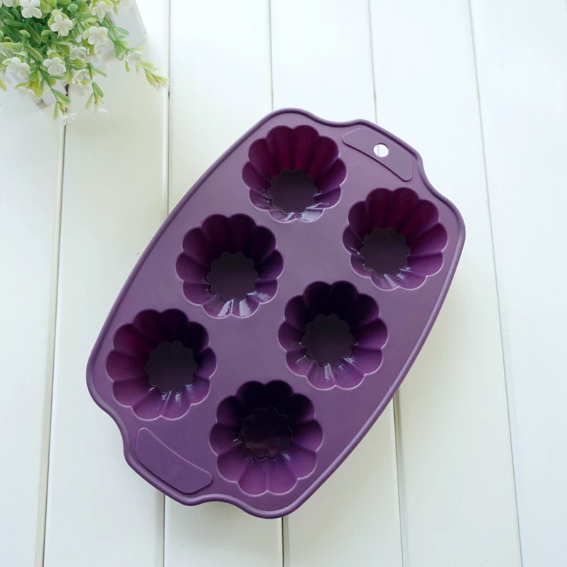Xuất khẩu sang Pháp, khuôn làm bánh quy silicon hình hoa 6 mảnh Brio Brioche.