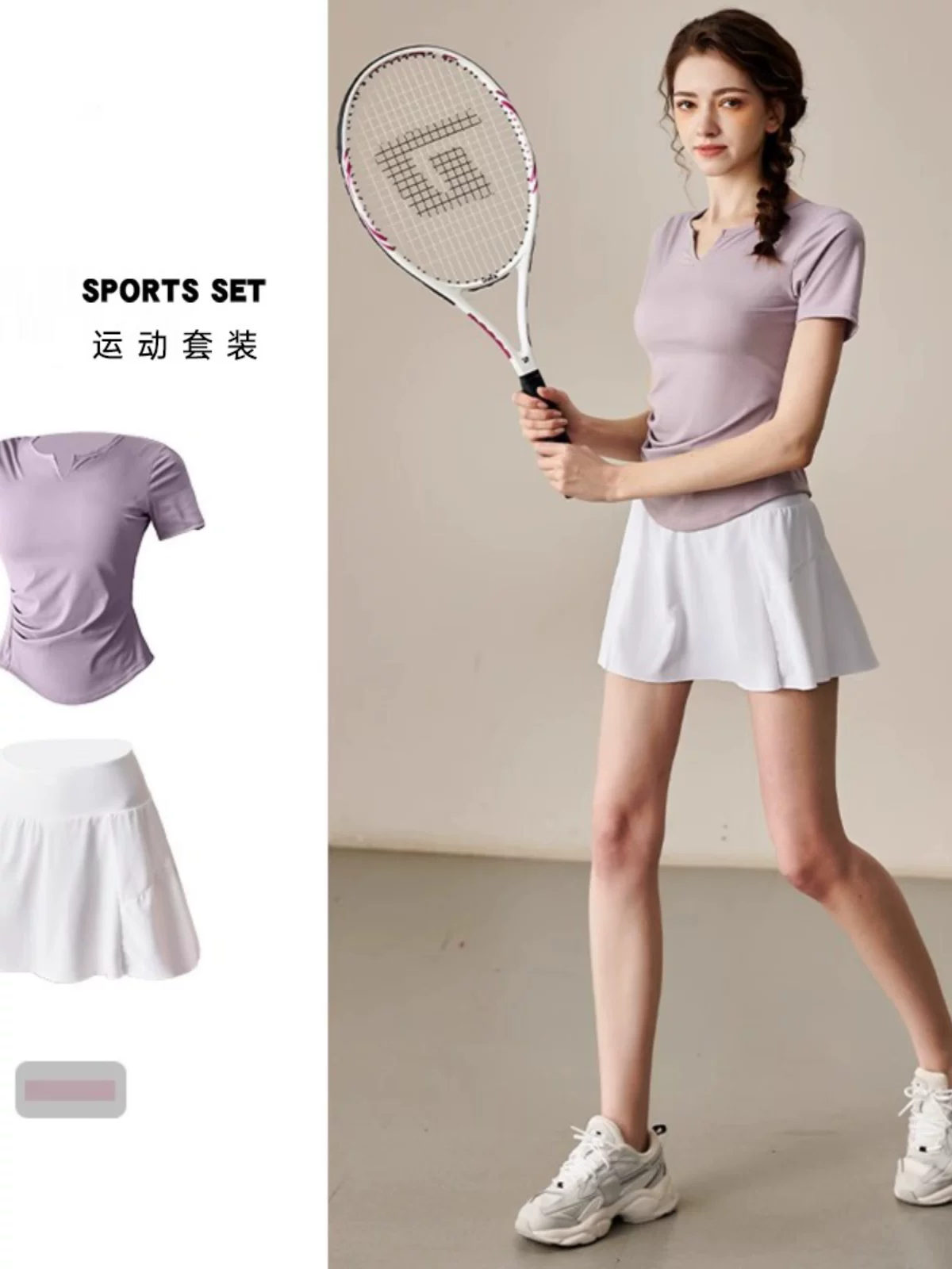Bộ đồ thể thao cầu lông nữ hè 2026, quần áo tennis mới, đồ tập chạy bộ, quần áo tập thể dục mùa hè, yoga, váy ngắn nhanh khô