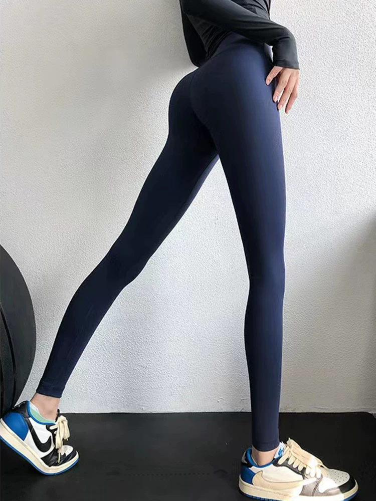 Quần tập thể dục đạp xe nâng mông cạp cao dành cho nữ, quần legging yoga co giãn nhanh khô, ôm bụng, tạo cảm giác như không mặc gì khi chạy bộ, thích hợp cho hoạt động ngoài trời.