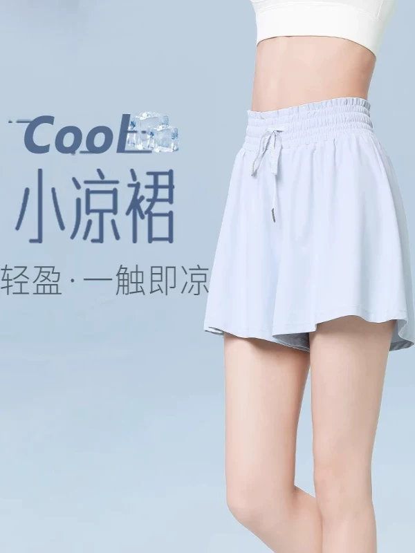 Quần short thể thao cạp cao dành cho nữ, quần váy cầu lông chuyên nghiệp, trang phục tập yoga, chạy bộ thể dục, váy tennis hai mảnh, phong cách thường ngày.
