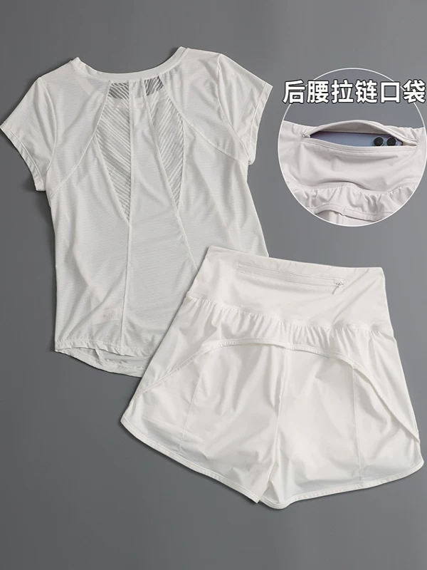 Quần áo cầu lông bộ đồ thể thao dành cho nữ mùa hè mới nhanh khô có khóa kéo váy tennis thoáng khí chạy bộ tập thể dục yoga quần áo
