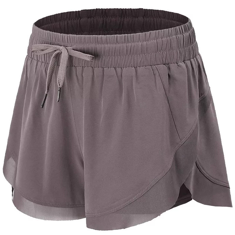 Quần short thể thao mùa hè rộng rãi dành cho nữ, quần short tập thể dục chạy bộ nhanh khô, nhẹ, chống lộ, cạp cao, giúp thon gọn, thích hợp cho khiêu vũ và yoga.