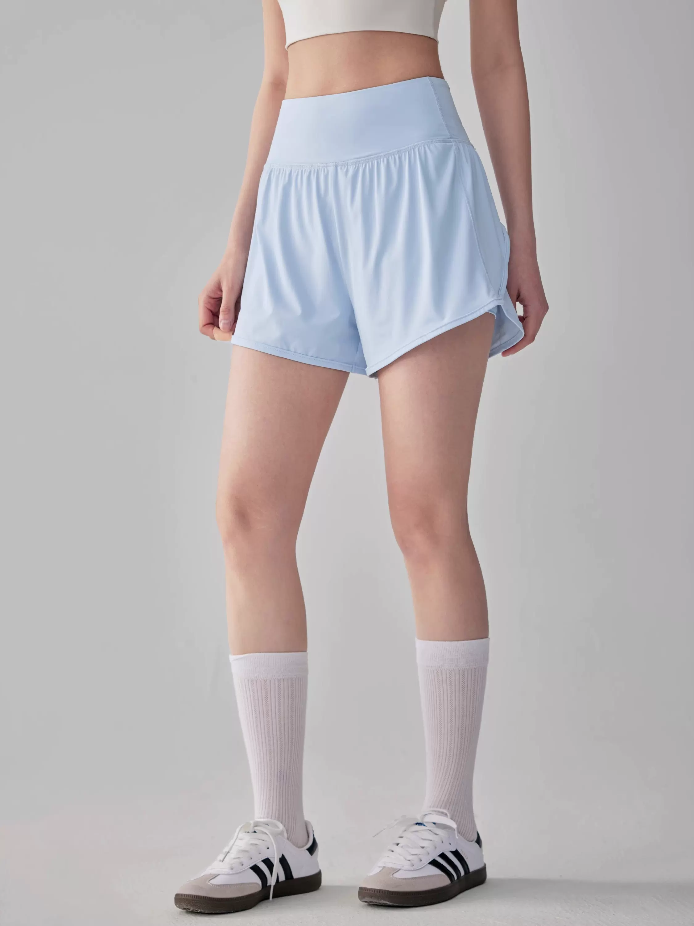 Quần short yoga thể thao nữ 2025 mới, nhanh khô, thoáng khí, chống lộ, dùng cho chạy bộ, tập luyện, thể dục mùa hè