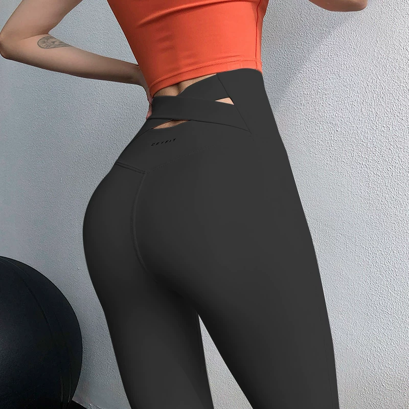 Quần tập thể dục cho nữ, quần thể thao co giãn nhanh khô, ôm bụng, quần tập yoga cạp cao, kiểu dáng mới thu đông