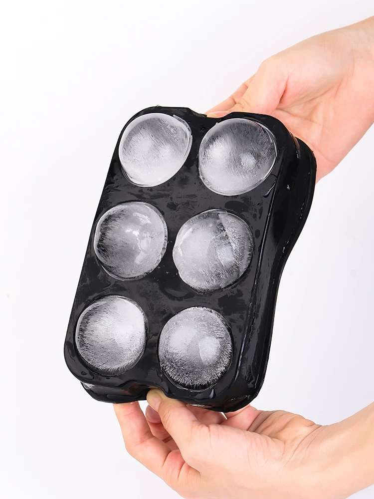 Khuôn làm đá bằng silicon thiết bị đông lạnh nhanh lớn khay đá sáng tạo cá nhân có nắp đậy cho máy làm đá tủ lạnh gia đình