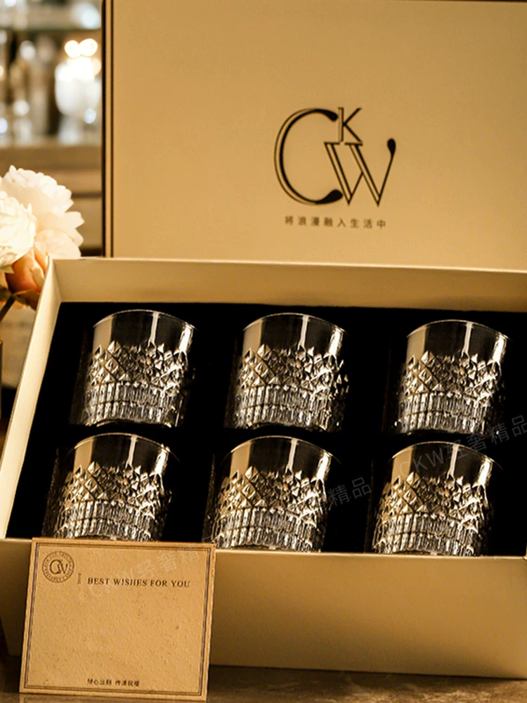 Ly bia CKW, ly rượu cao cấp, ly rượu whisky cao cấp sang trọng, hộp quà cưới tân gia