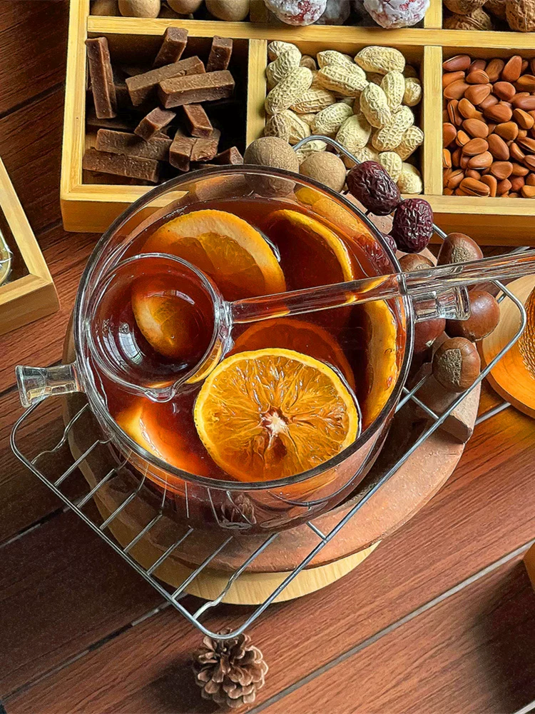 Ấm trà để pha trà quanh bếp, bình thủy tinh chịu nhiệt độ cao, bình pha rượu phổ biến, bình trà hoa thủy tinh borosilicate cao cấp, bếp điện gốm dùng lửa trực tiếp