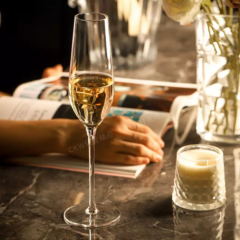 CKW Love Champagne Glasses Cặp ly pha lê cao cấp Ly rượu vang đỏ cao cấp 38 Hộp quà tặng đám cưới ngày phụ nữ