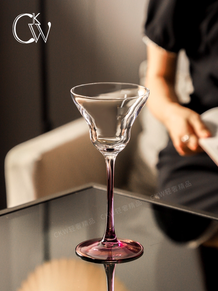 Ly cocktail cao cấp màu tím CKW, ly martini, ly pha margarita dùng cho gia đình