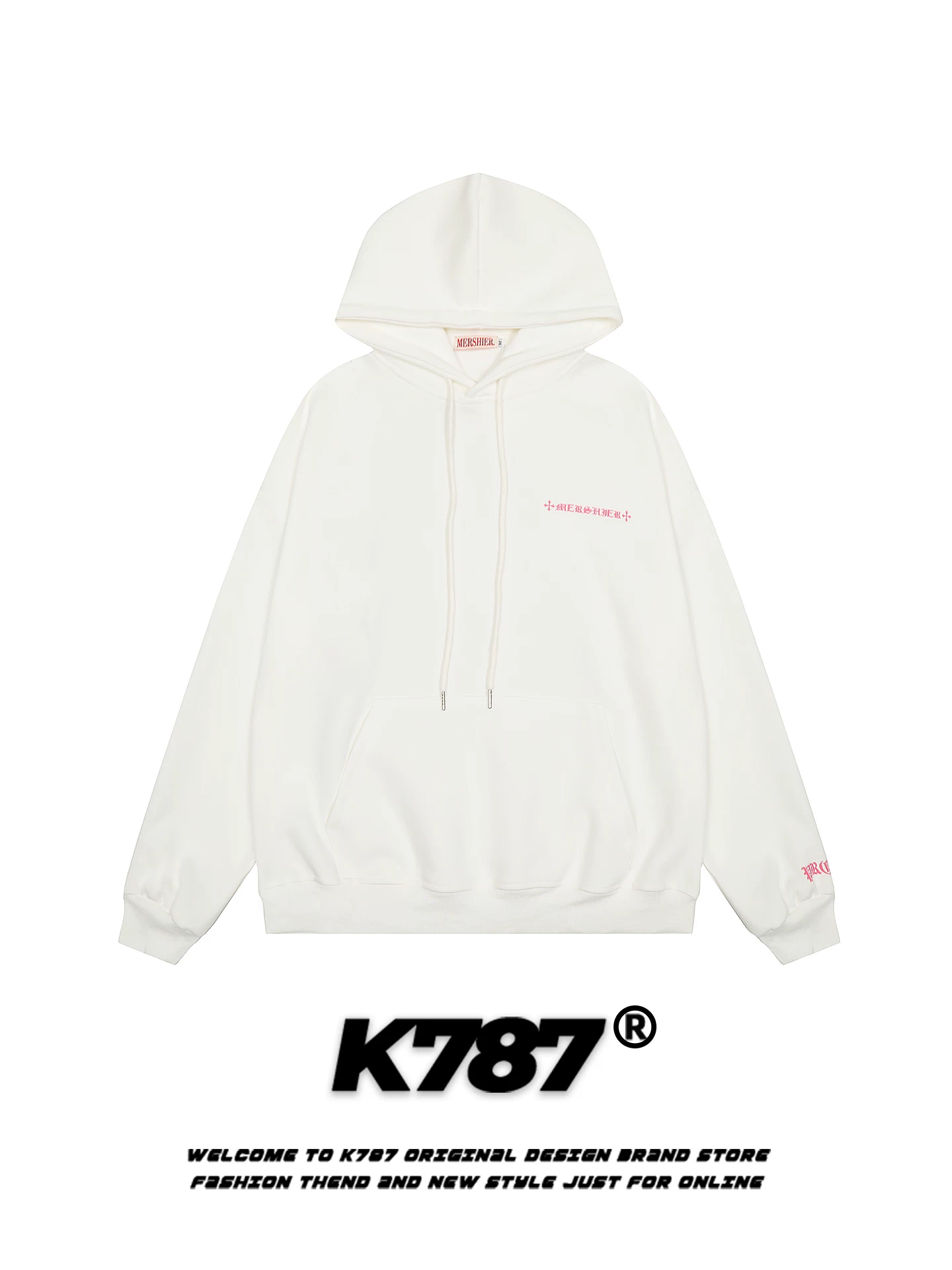 Áo hoodie phong cách đường phố Mỹ K787 có in hình nhân vật ở phía sau, áo khoác hoodie cặp đôi thương hiệu thời trang giản dị, rộng rãi, unisex