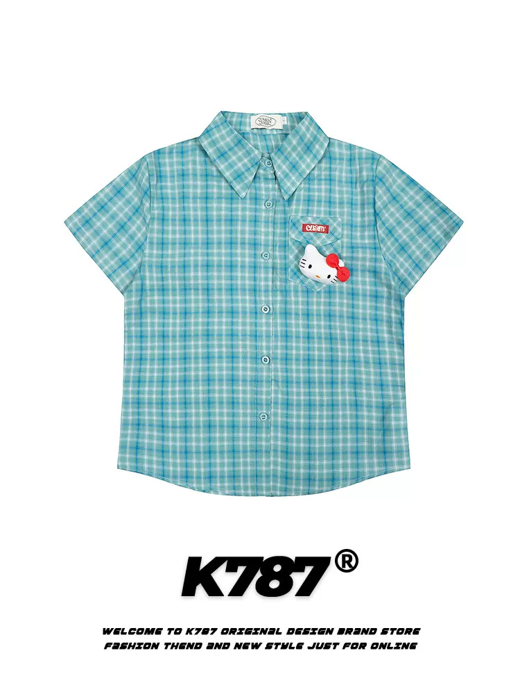 Áo thun nữ tay ngắn phong cách Kitty Cat K787 Summer Love BM, kiểu dáng dễ thương và cá tính, thiết kế cổ tròn, chất liệu thoải mái, phong cách năng động.