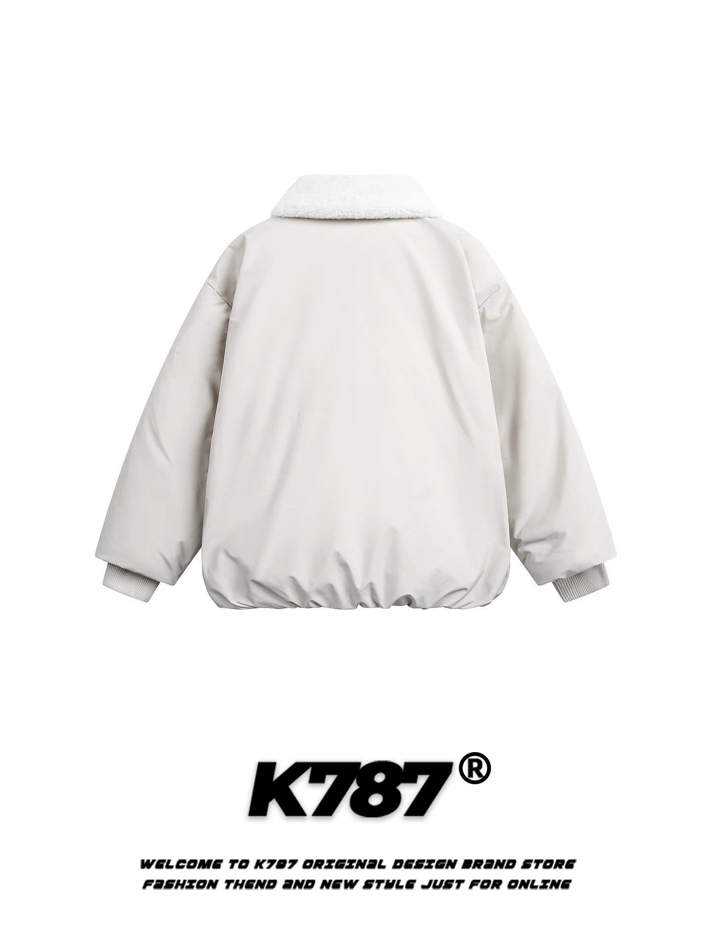 Áo khoác cotton cổ đứng kiểu cổ điển K787 của Mỹ dành cho nam và nữ, dáng rộng, ấm áp, dày dặn, áo khoác cotton đa năng dành cho cặp đôi.
