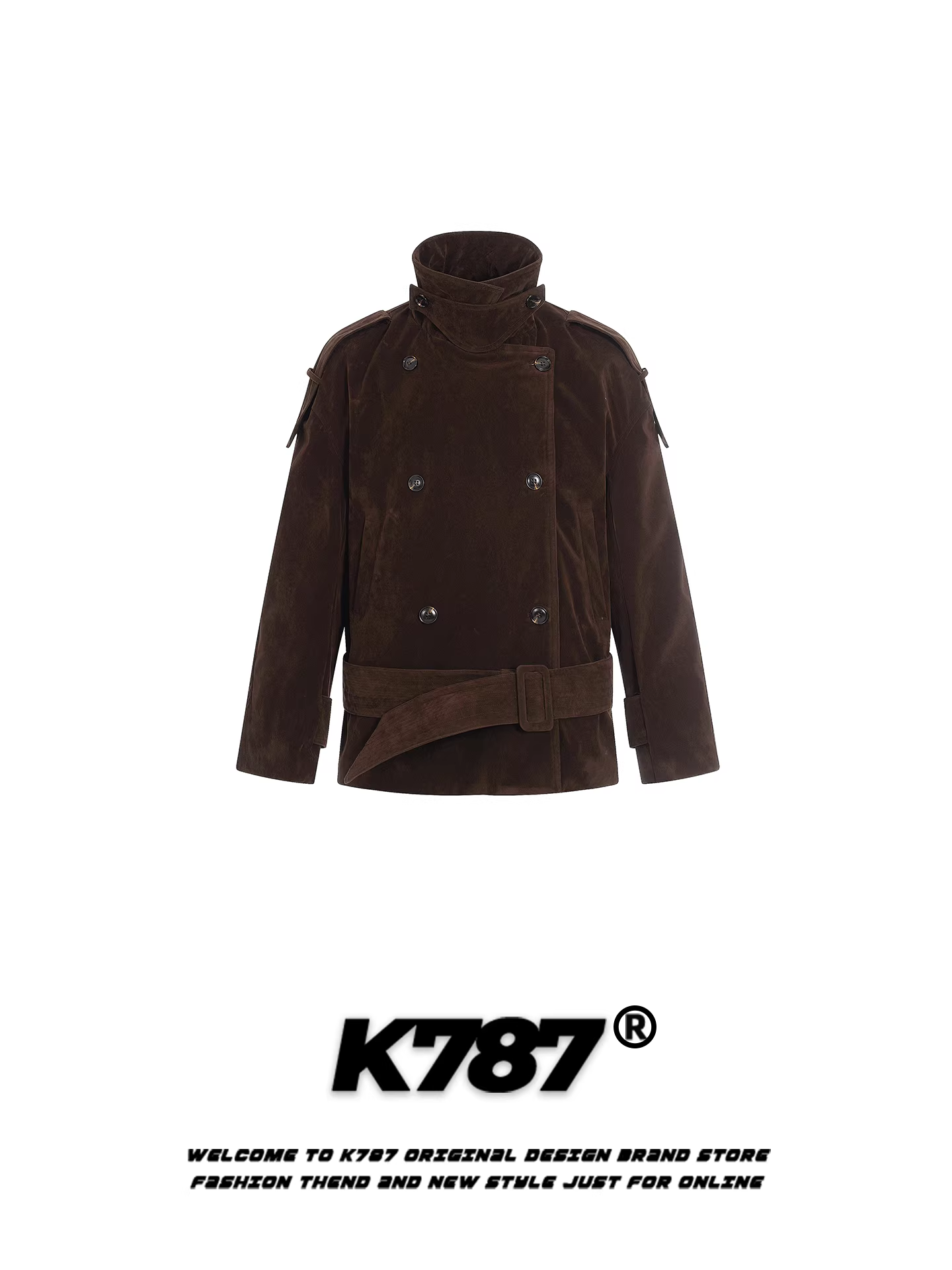 Áo khoác phao cổ đứng kiểu Mỹ cổ điển K787 màu trắng, chất liệu lông vũ, dành cho nam và nữ, chất liệu da lộn dày dặn giữ ấm mùa đông 2025, áo đôi.