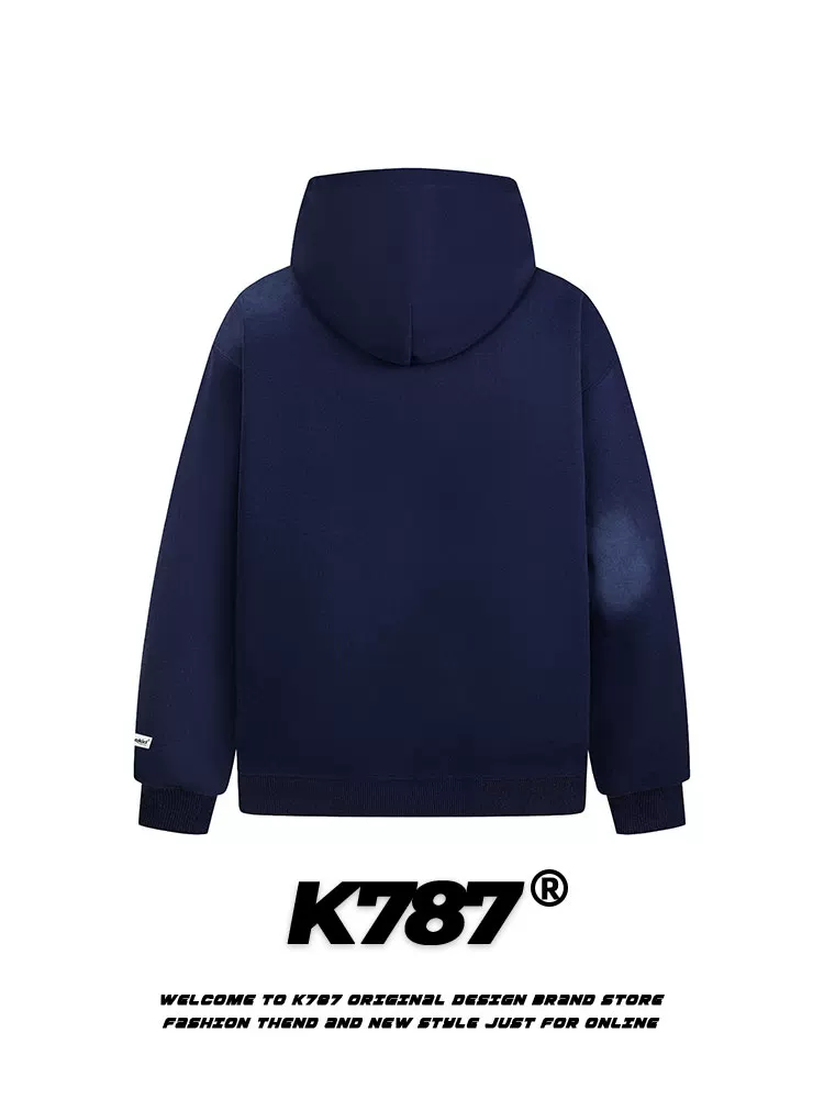 Áo hoodie in chữ kiểu Mỹ cổ điển, phong cách retro, unisex, thời trang, rộng rãi, thoải mái, dành cho cặp đôi.