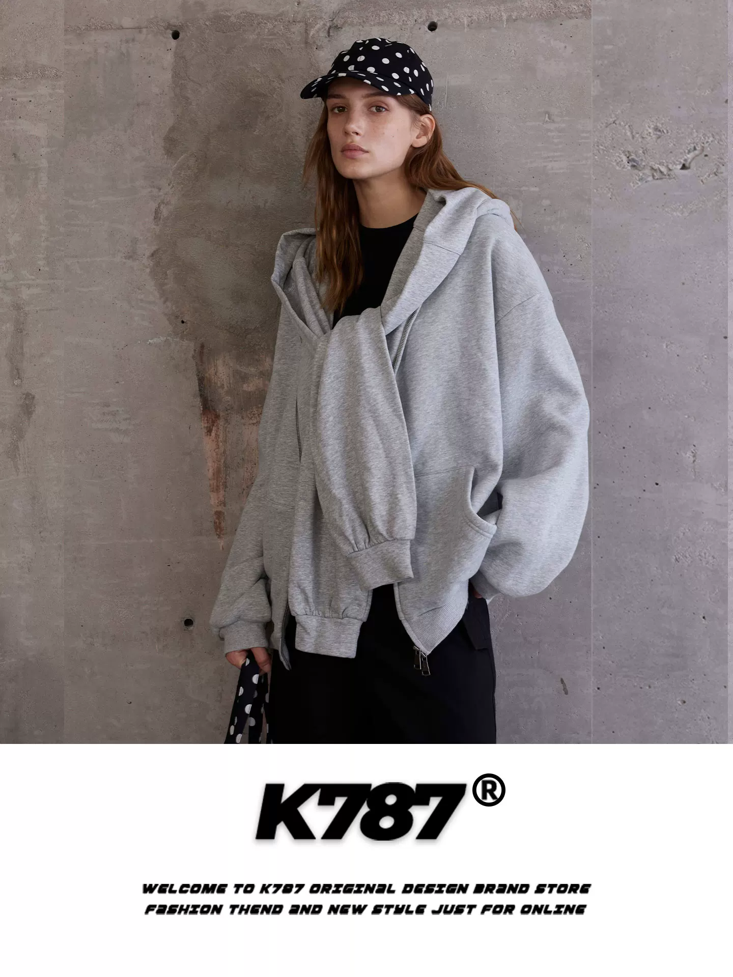 Áo hoodie giả hai mảnh kiểu Mỹ cổ điển K787, unisex, thời trang, phong cách đại học, áo khoác cặp đôi, kiểu dáng năng động