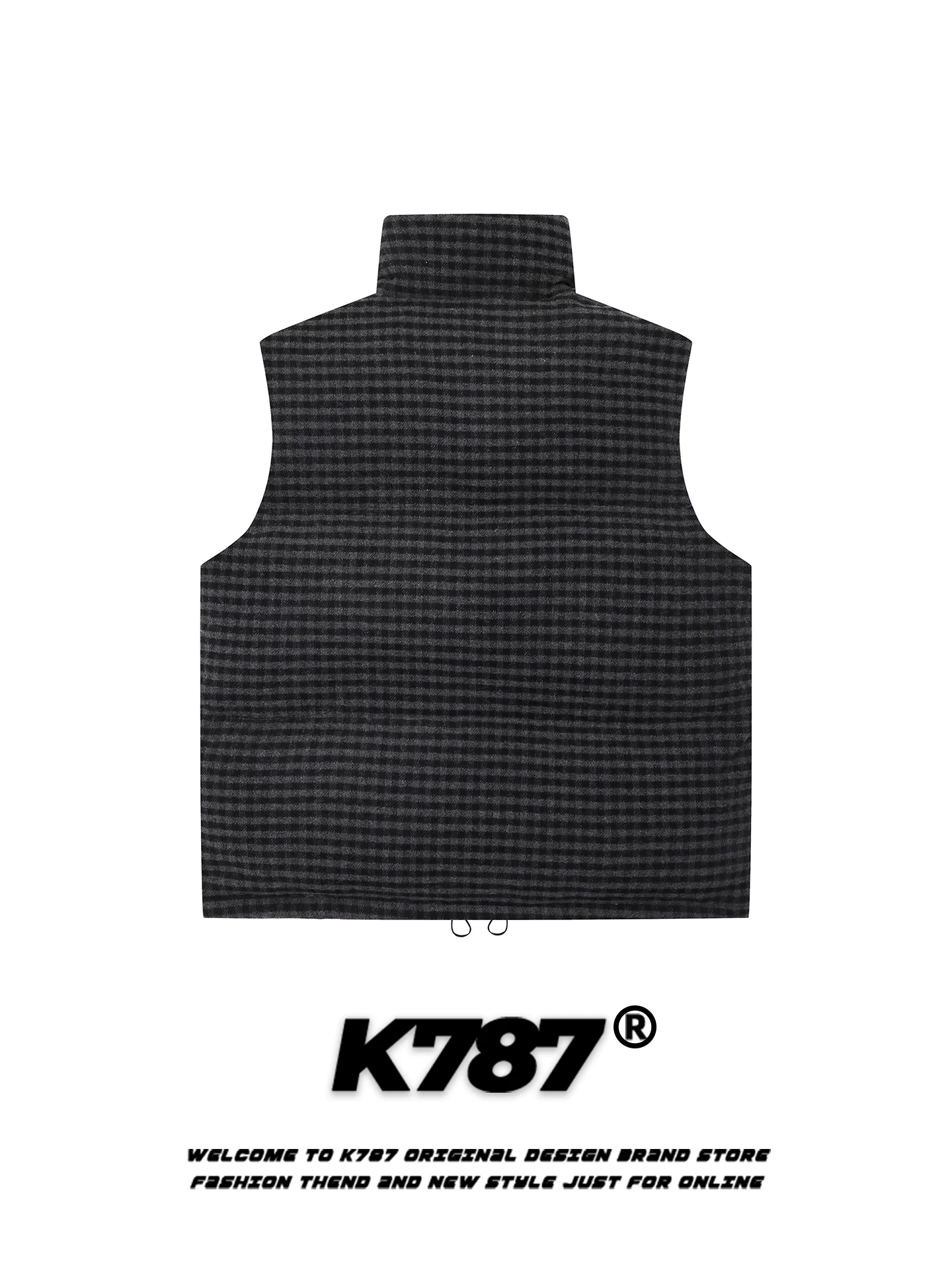 Áo khoác cotton dày cổ đứng kiểu Mỹ cổ điển K787 dành cho nam và nữ, áo khoác vest giữ ấm mùa đông cho cặp đôi.