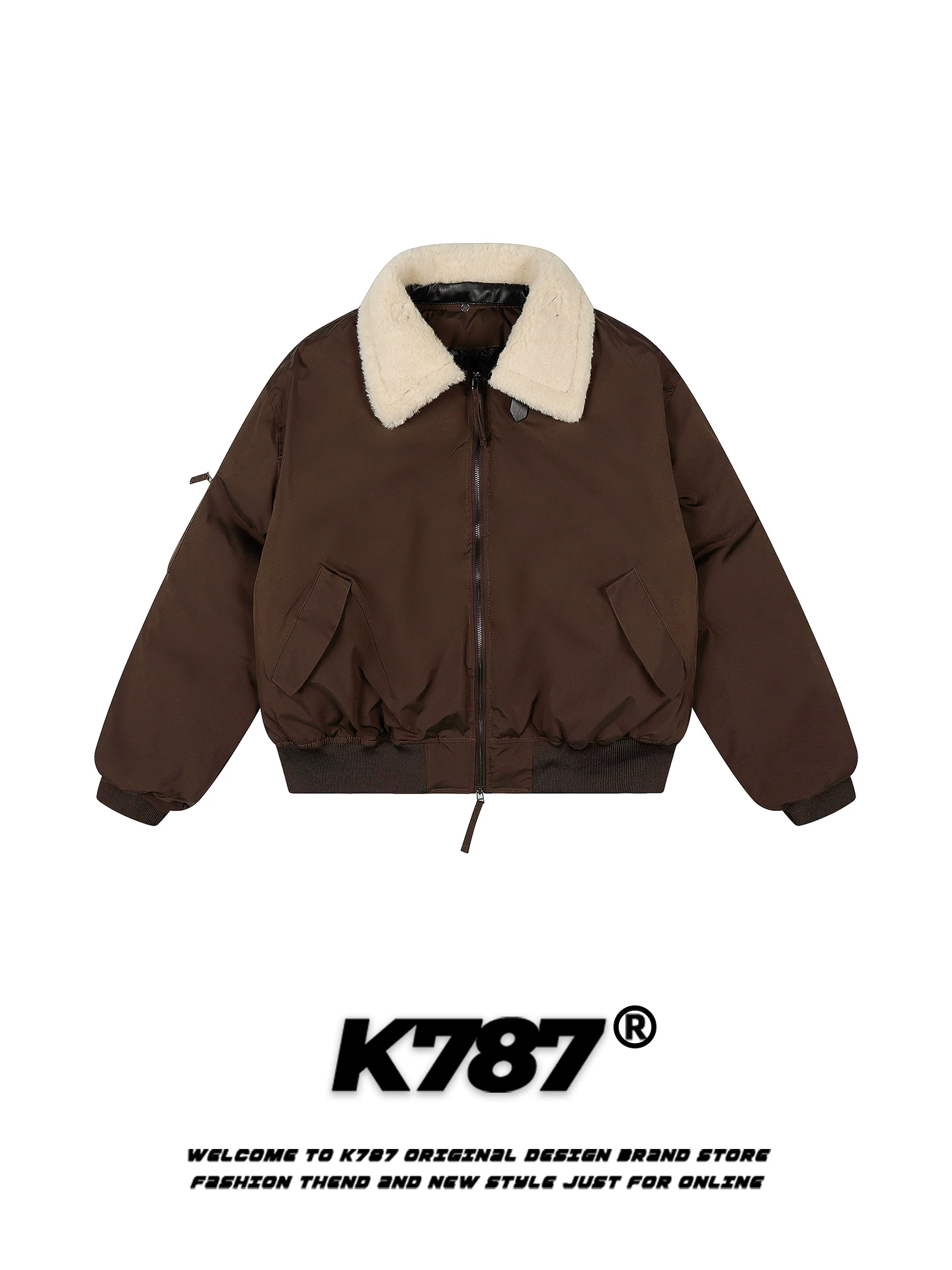 Áo khoác cotton cổ điển kiểu Mỹ K787 dành cho nam và nữ, áo khoác cotton dày dặn ấm áp kiểu dáng thời trang dành cho cặp đôi.