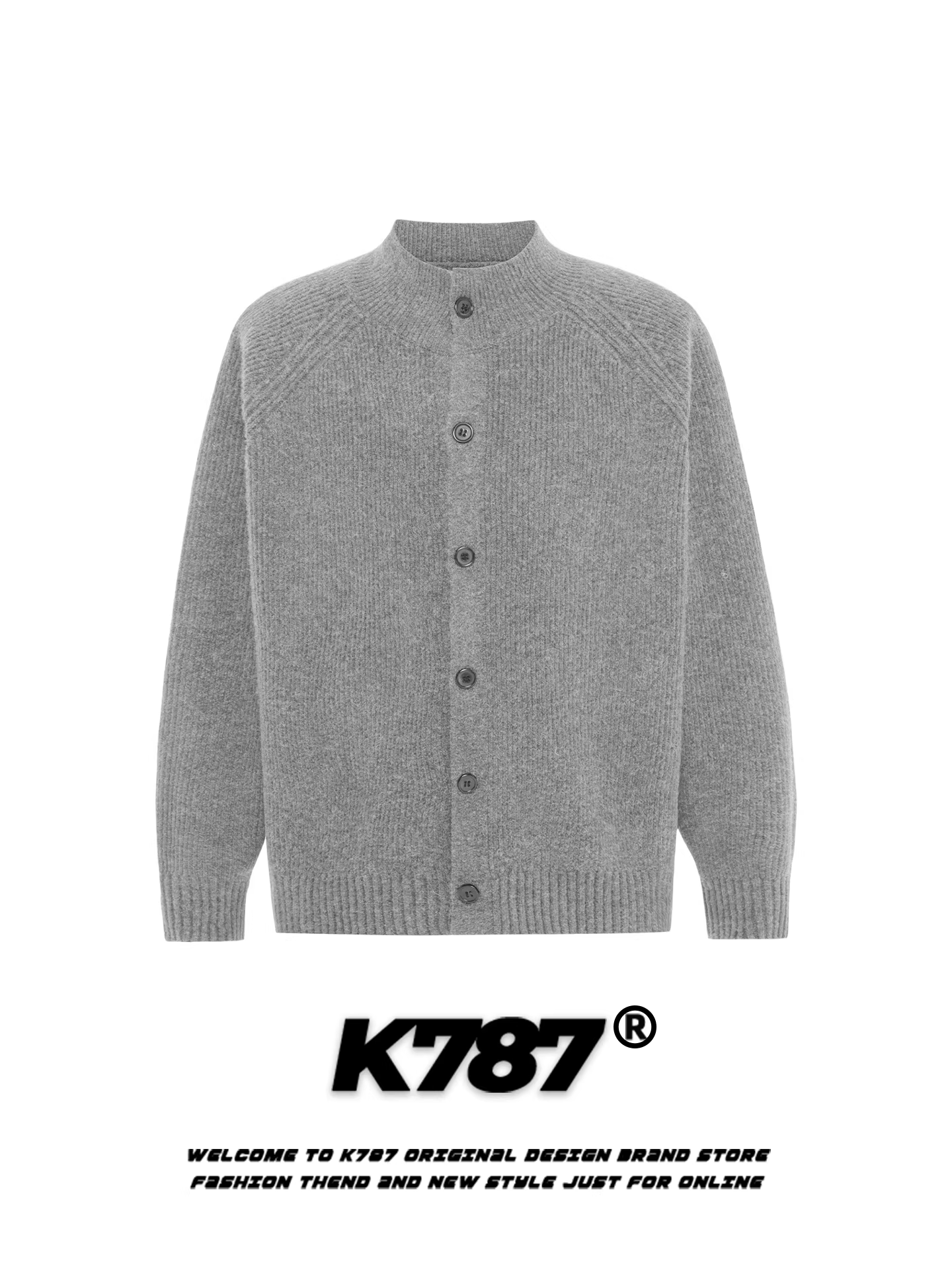 Áo len cardigan màu trơn đơn giản kiểu Mỹ K787 dành cho nam và nữ, áo khoác dệt kim dáng rộng, thoải mái, phong cách đơn giản, dành cho cặp đôi