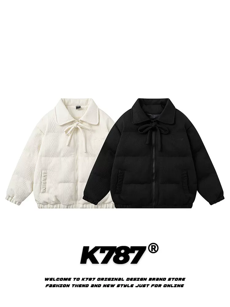 Áo khoác cotton nhung kiểu cổ điển K787 dành cho nam và nữ, áo khoác cotton dày màu trơn dành cho cặp đôi
