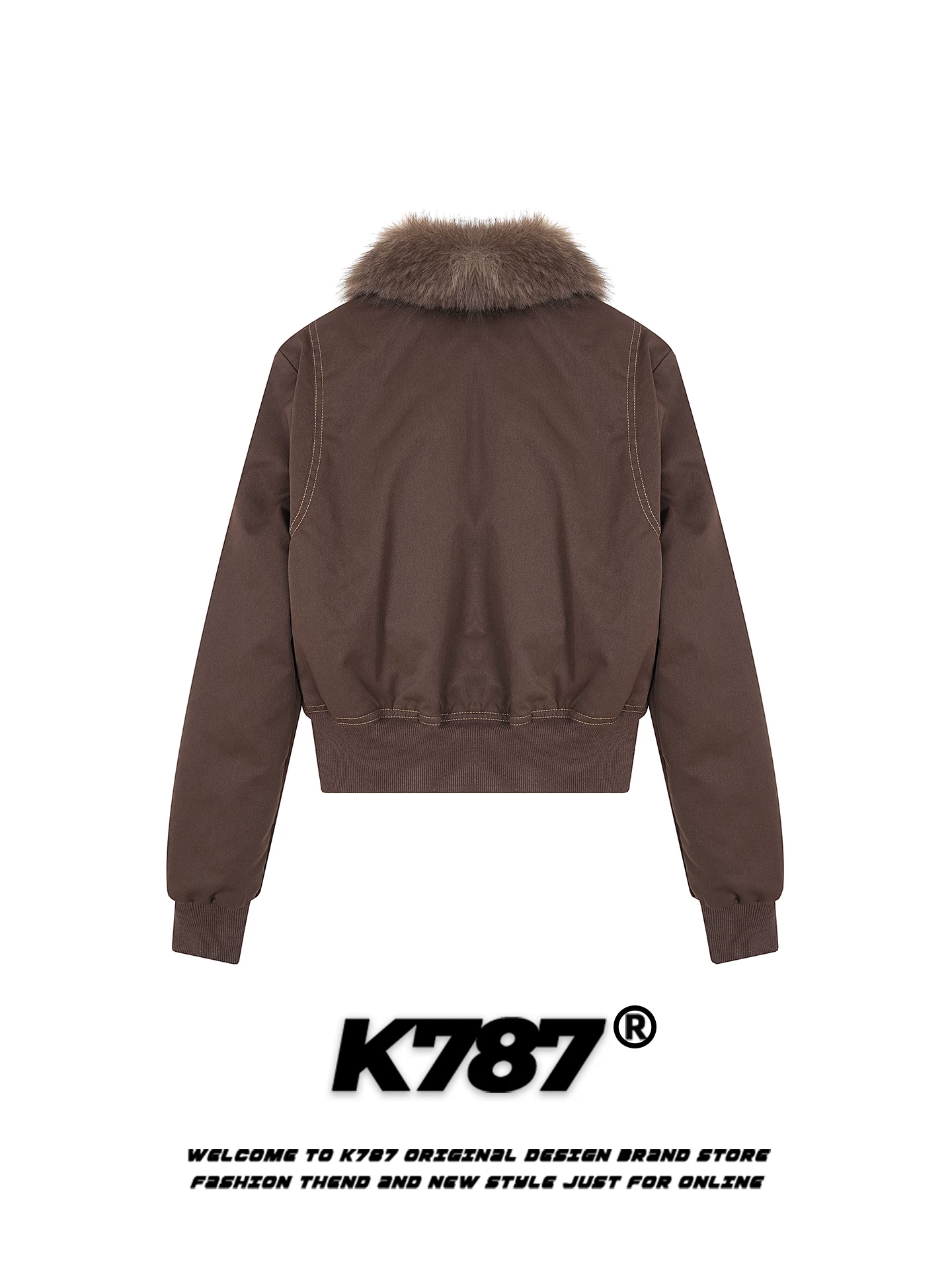 Áo khoác cotton kiểu dáng cổ điển Mỹ K787 có cổ lông thú, dành cho nam và nữ, thương hiệu thời trang Melard, áo khoác ngắn chất liệu cotton dày dặn, kiểu dáng công sở.