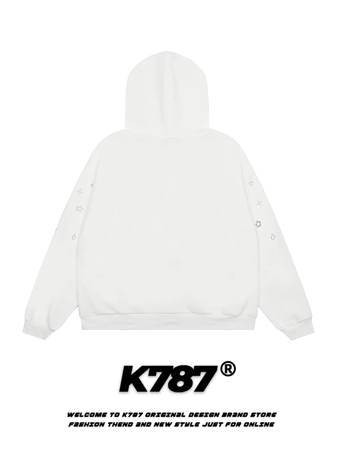 Áo hoodie K787 phong cách đường phố Mỹ dành cho nam và nữ, phong cách anime dễ thương, áo khoác cardigan cặp đôi dáng rộng, phong cách giản dị