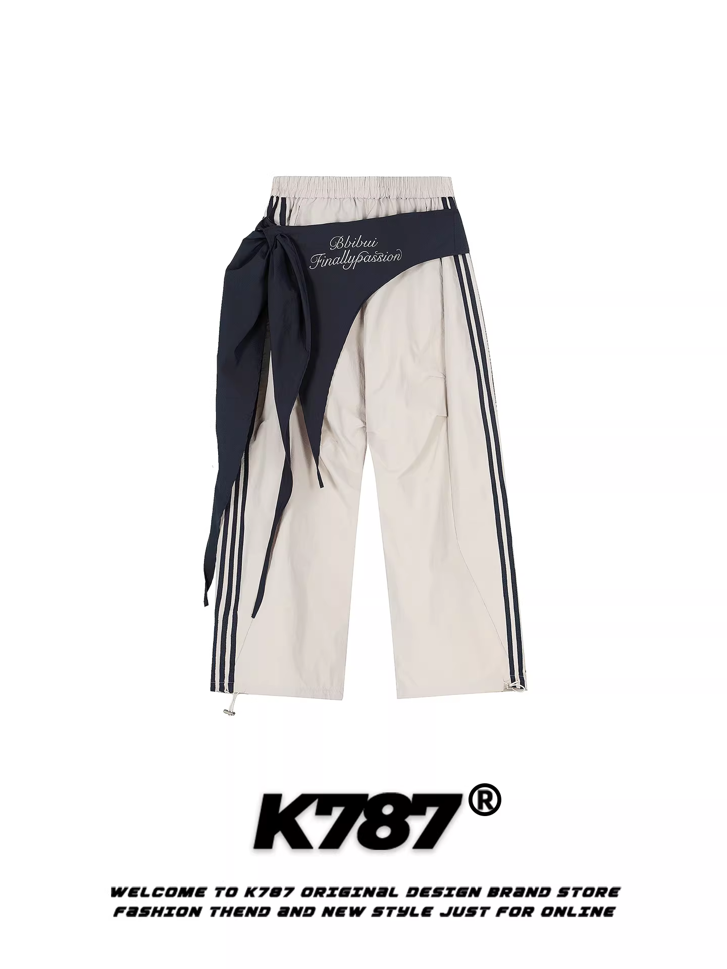 Quần dù sọc kiểu Mỹ cổ điển K787 unisex, thời trang, rộng rãi, thích hợp cho khiêu vũ jazz và thể thao