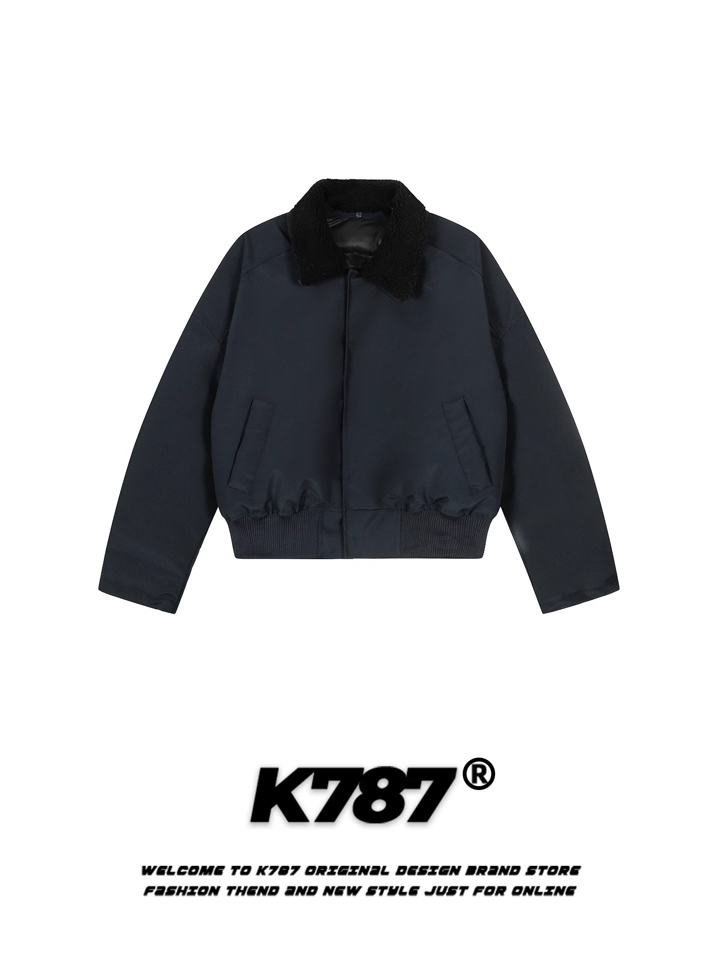 Áo khoác cotton cổ điển kiểu Mỹ K787 dành cho nam và nữ, dáng rộng, dày dặn, ấm áp, kiểu phi công, thích hợp cho mùa đông.