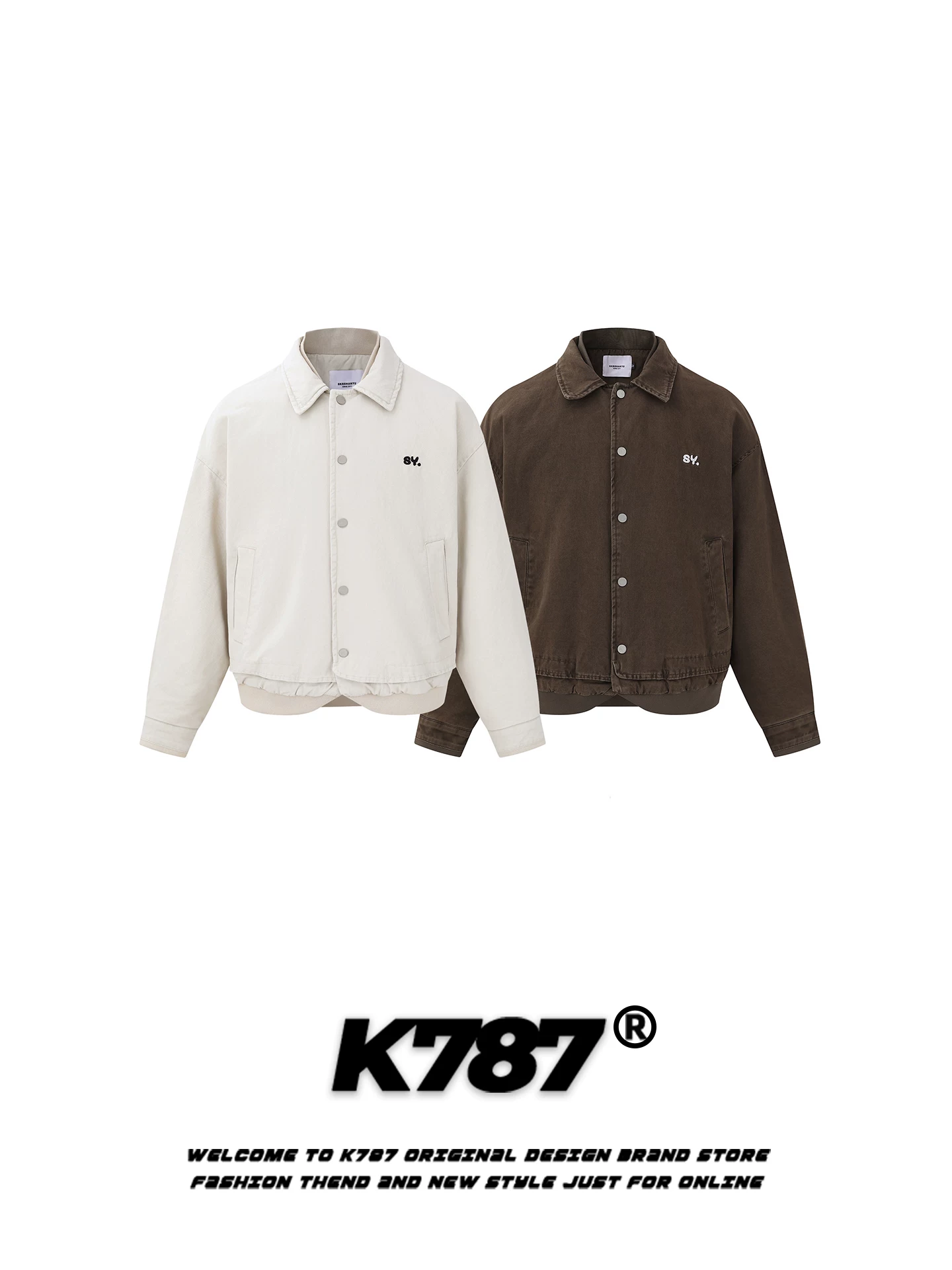 Áo khoác cotton cổ điển kiểu Mỹ K787 dành cho nam và nữ, áo khoác cotton ấm áp có đệm kiểu dáng rộng rãi hợp thời trang.