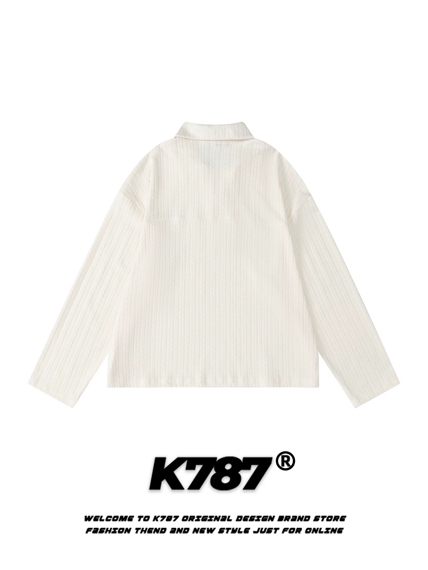 K787 Áo sơ mi POLO màu trơn đa năng phong cách đường phố Mỹ dành cho nam và nữ, áo thun dài tay phong cách đại học đi làm cho cặp đôi