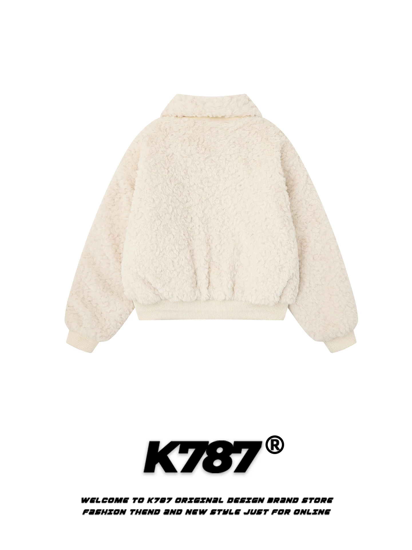Áo khoác nữ K787 kiểu Mỹ cổ điển, chất liệu len cừu và cotton, dày dặn và ấm áp, đa năng, mùa đông 2025, phong cách lười biếng, áo khoác cotton ngắn.