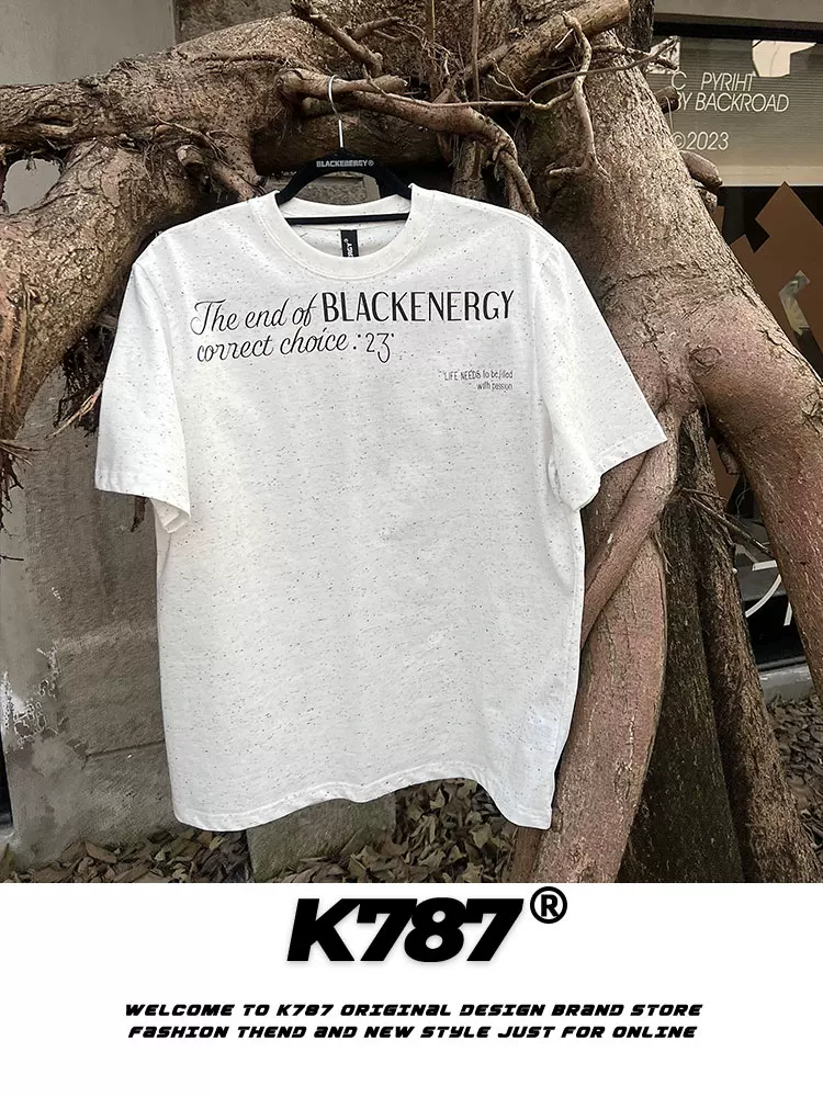 Áo thun ngắn tay in họa tiết phong cách retro Mỹ K787 dành cho nữ, kiểu dáng năng động, đa năng, thời trang đường phố, thương hiệu Cleanfit.