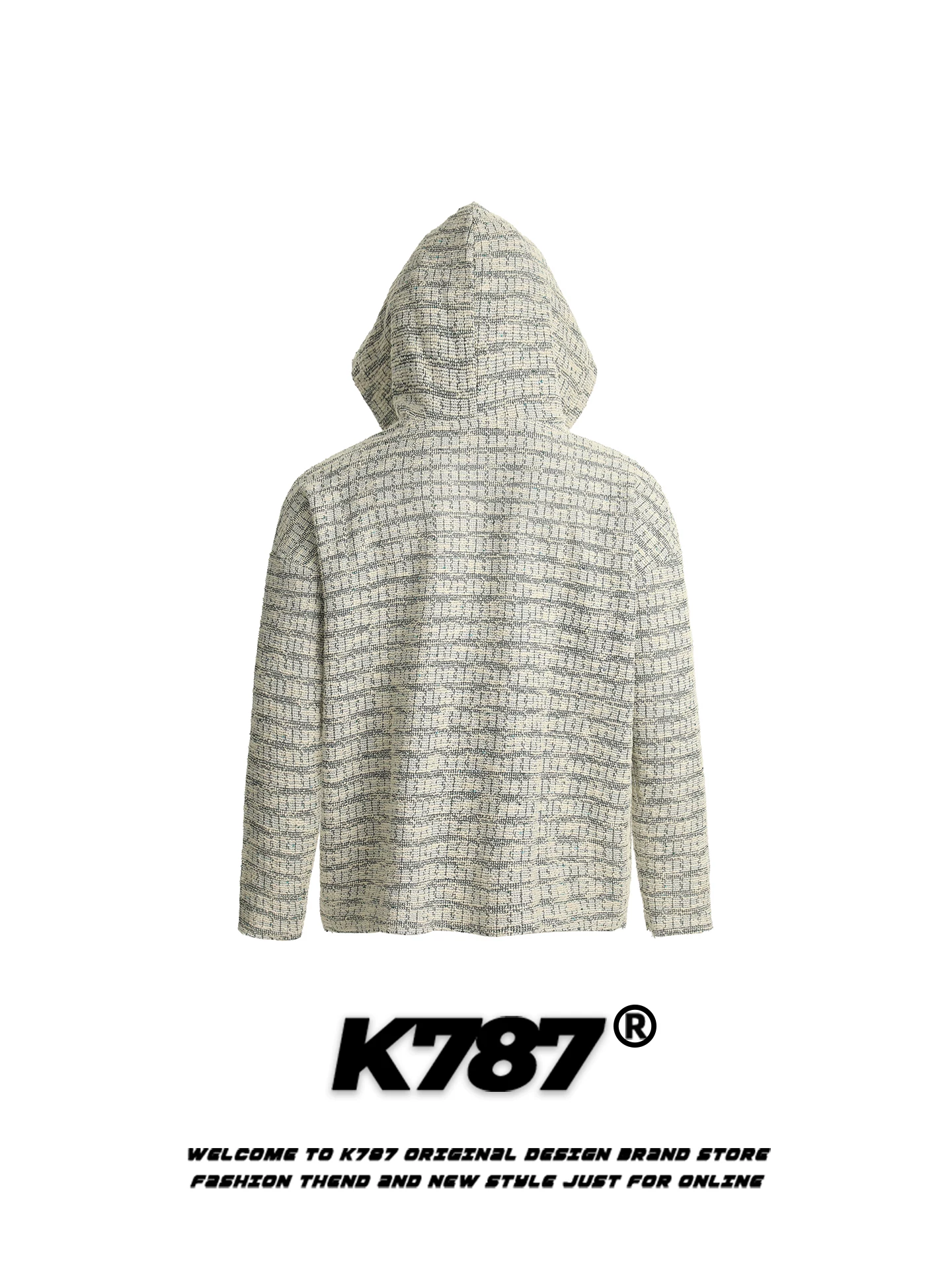 Áo hoodie kiểu đường phố Mỹ K787, viền rách, dành cho nam và nữ, kiểu dáng rộng rãi, thoải mái, phong cách thời trang, áo khoác cặp đôi hợp xu hướng mùa thu.
