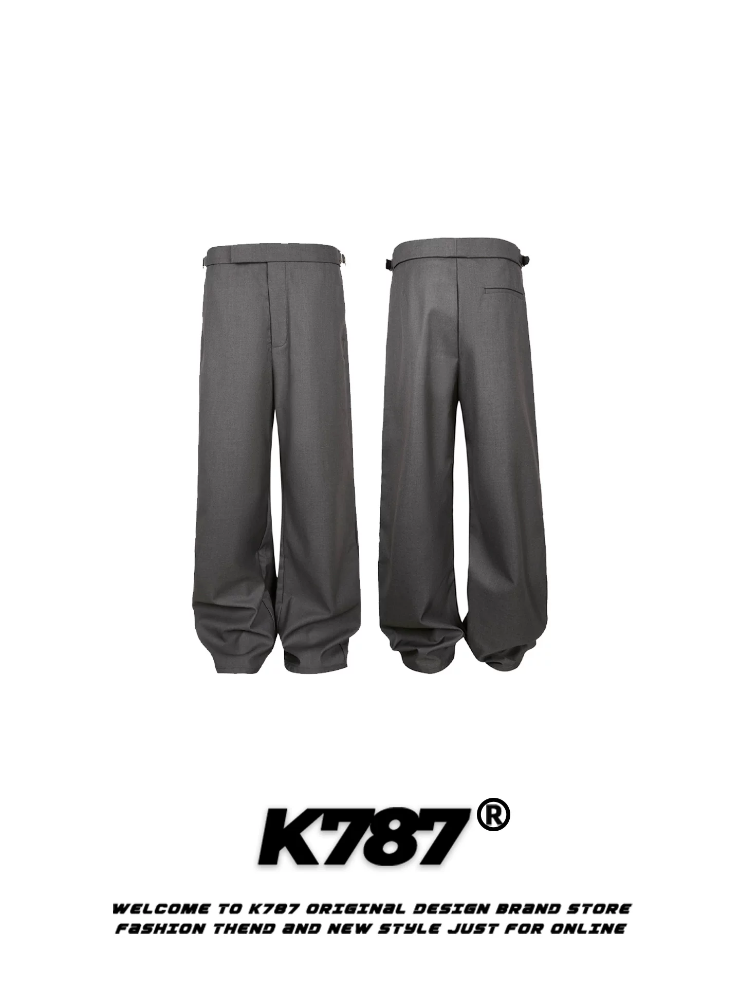 Quần âu kiểu Trung Quốc cổ điển K787 dành cho nam và nữ, quần âu unisex chất liệu satin trơn màu, dáng thẳng, kiểu dáng lịch sự.