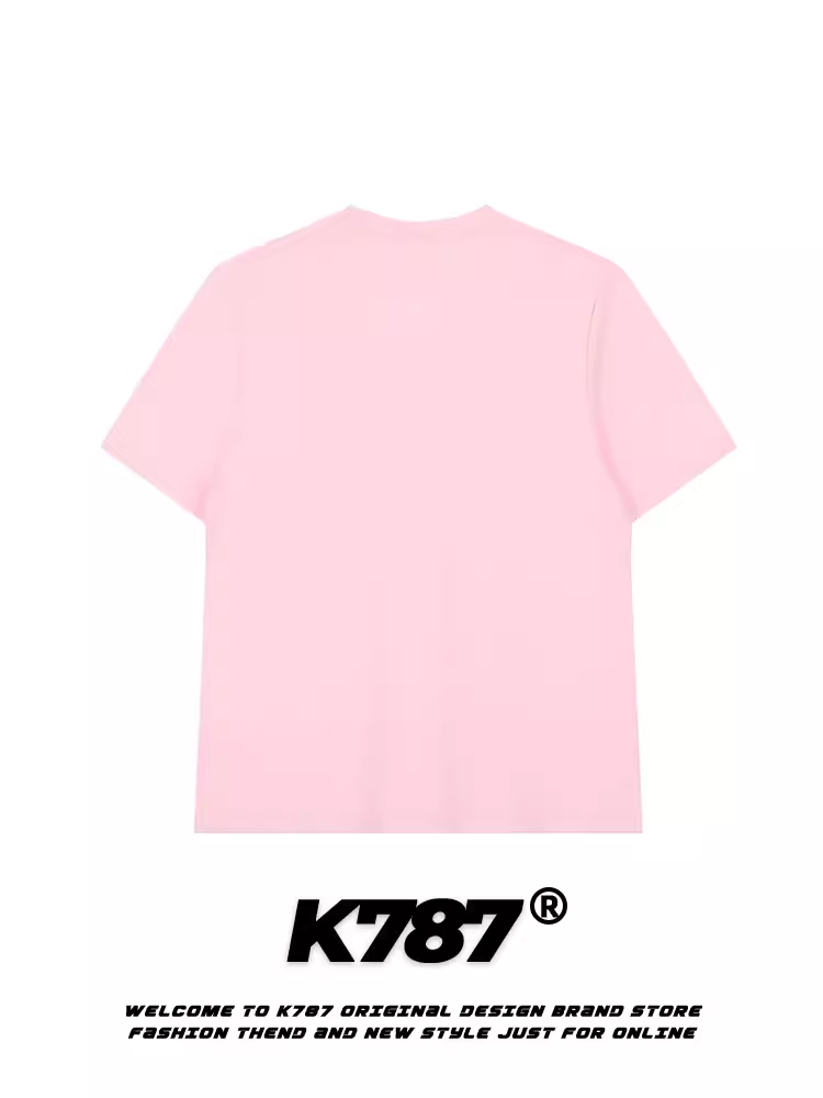 Áo thun nữ ngắn tay thêu hình mèo phong cách K787 cá tính, đa năng, kiểu dáng năng động, mùa hè