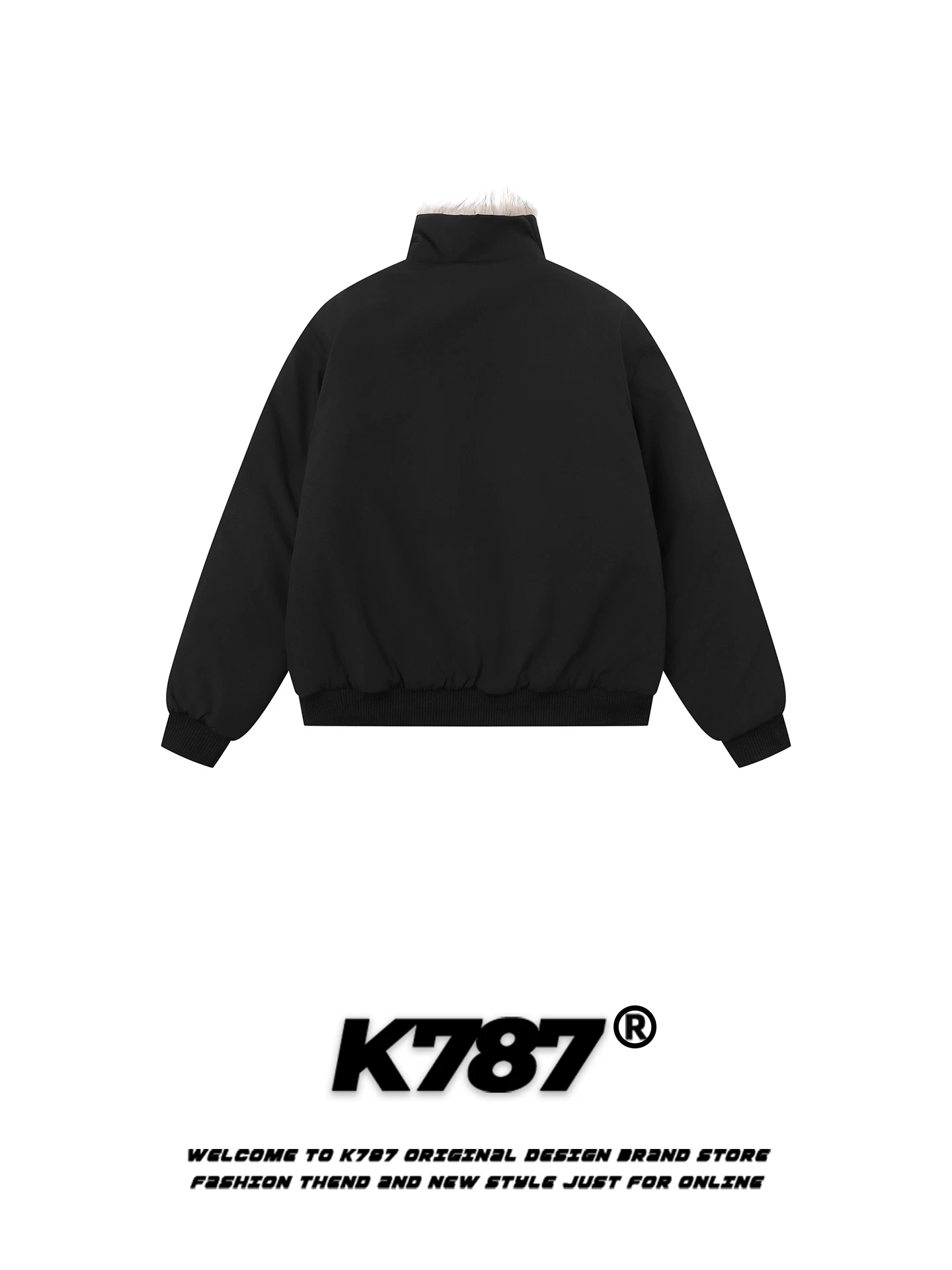 K787 Áo khoác cotton cổ đứng cổ đứng phong cách retro Mỹ dành cho nam và nữ, áo khoác cotton dày dặn ấm áp theo xu hướng quốc gia dành cho cặp đôi mùa đông.