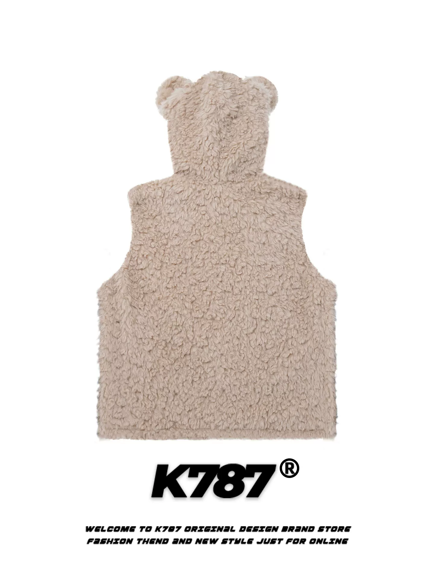 Áo khoác lông thú giả kiểu Mỹ cổ điển K787 dành cho nữ, áo khoác cotton có mũ ấm áp bằng len cừu giả.