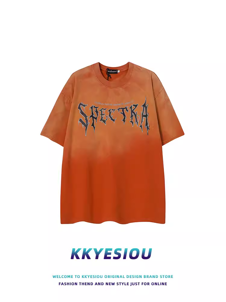 Áo thun ngắn tay kiểu dáng cổ điển kiểu Mỹ của thương hiệu KKyesiou dành cho nam và nữ áo thun oversize dành cho cặp đôi